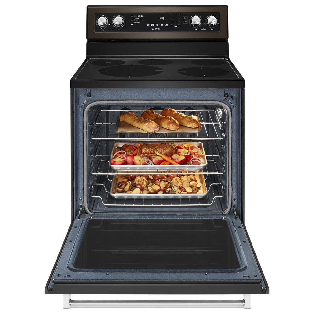 KitchenAid 30" Black Stainless Electric Convection Range with Sabbath Mode