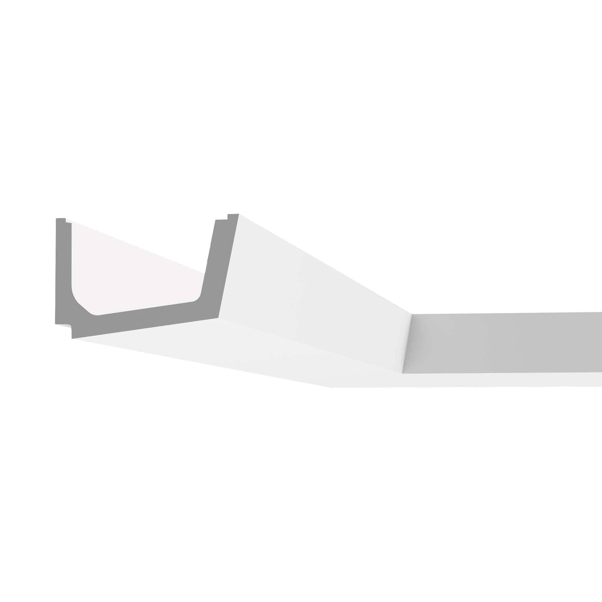 4-3/8 in x 2-3/4 in x 78-3/4 in Primed White Plain Polyurethane Crown Moulding