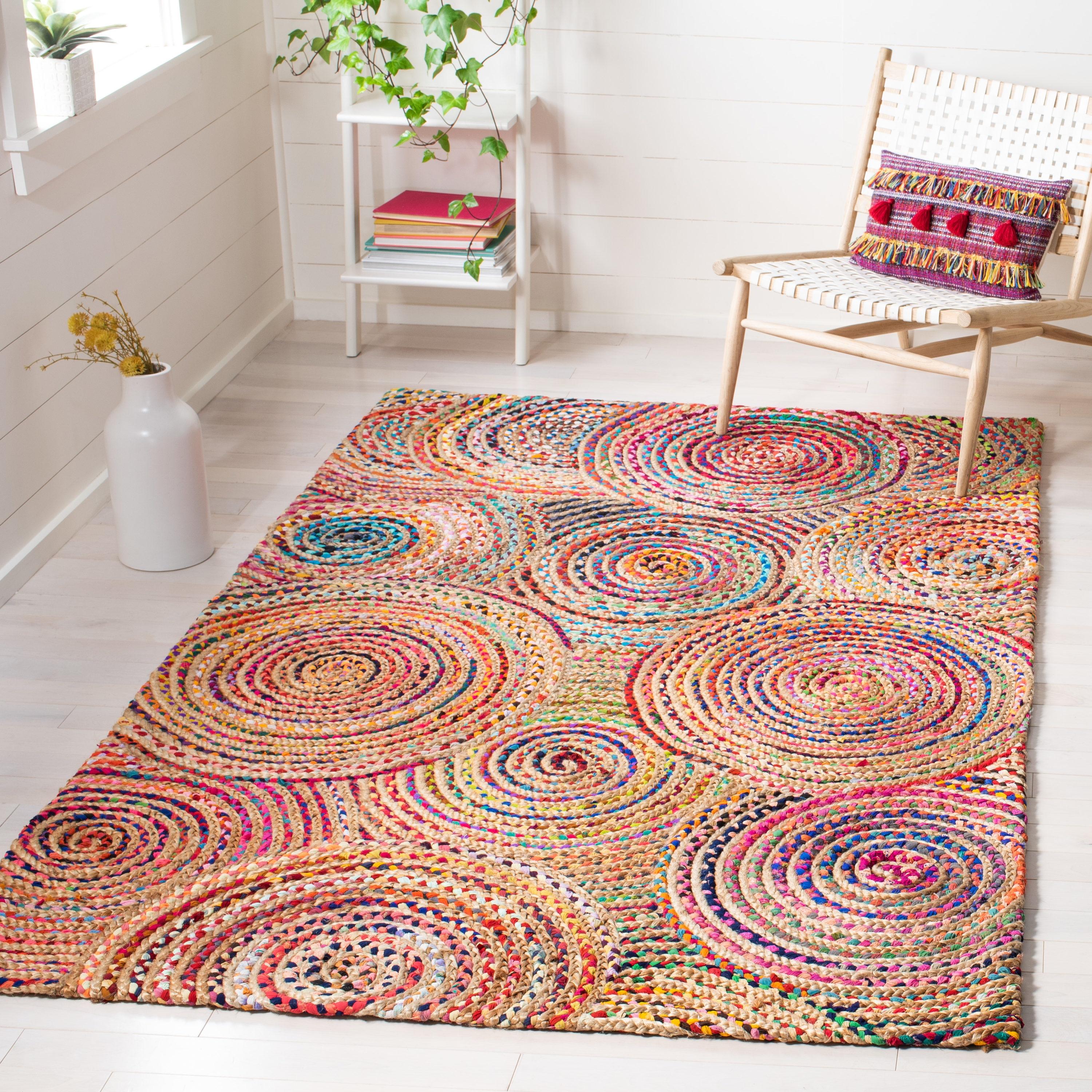 Cape Cod CAP604 Hand Woven Area Rug - Natural/Multi - 5'x8' - Safavieh.