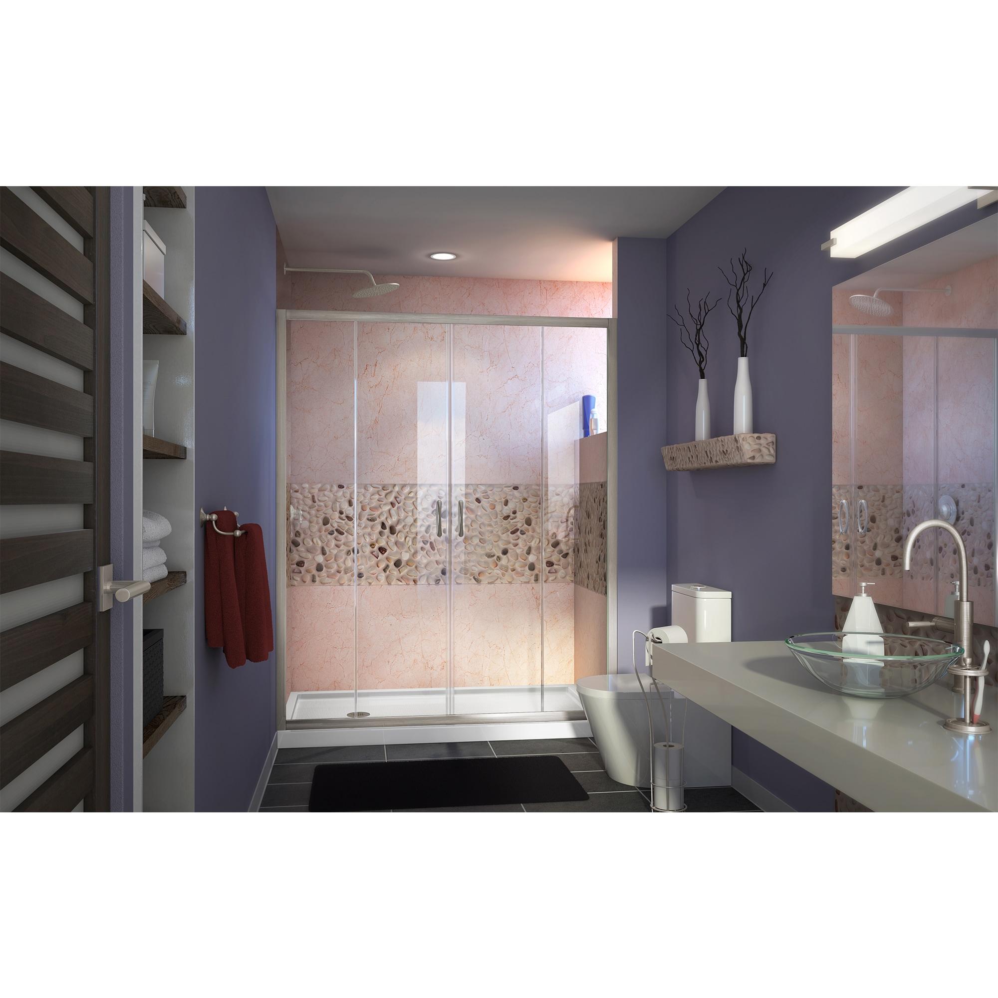 Visions 60" W x 74.75" Semi-Frameless Shower Encolusure