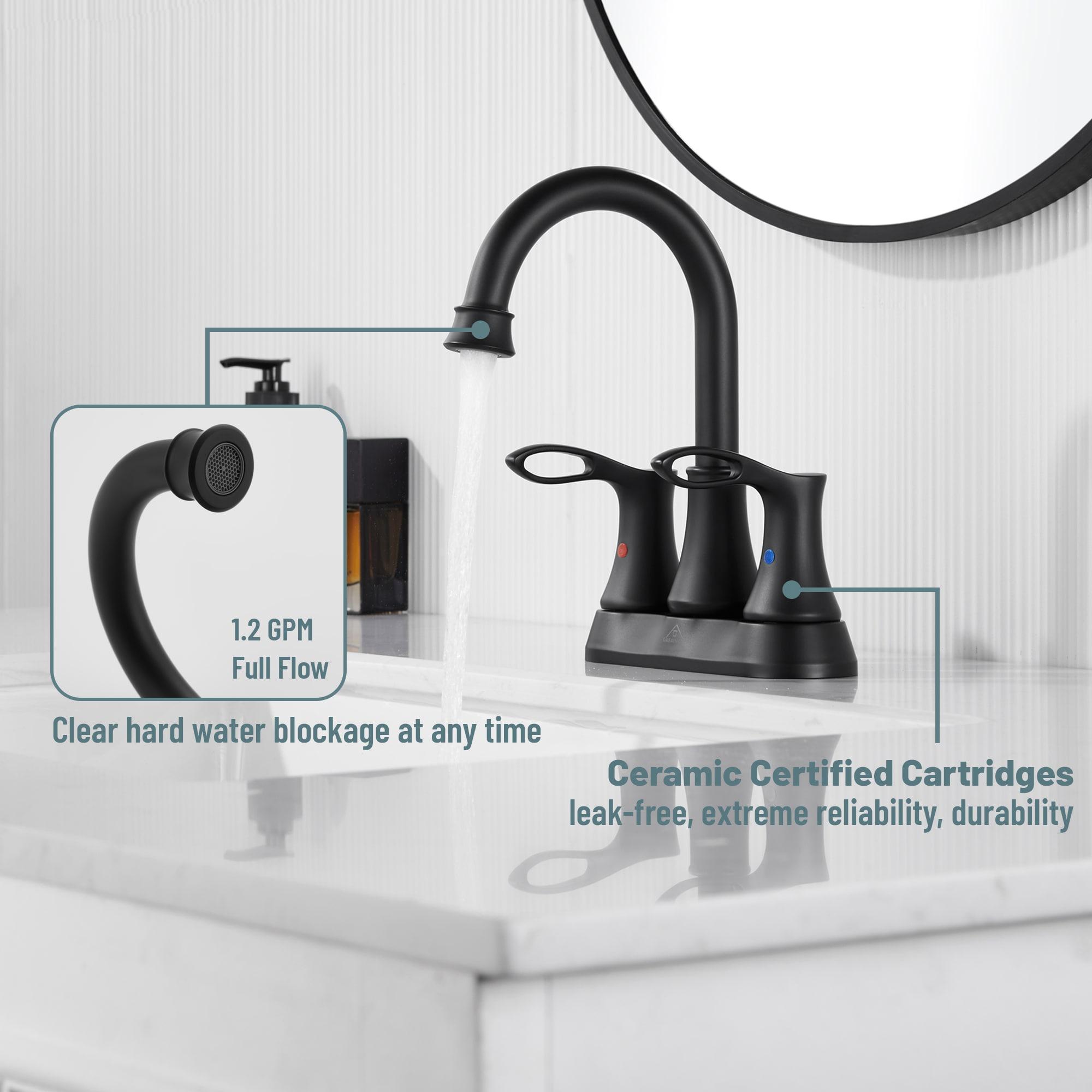 4-inch Centerset Bathroom Faucet with Drain