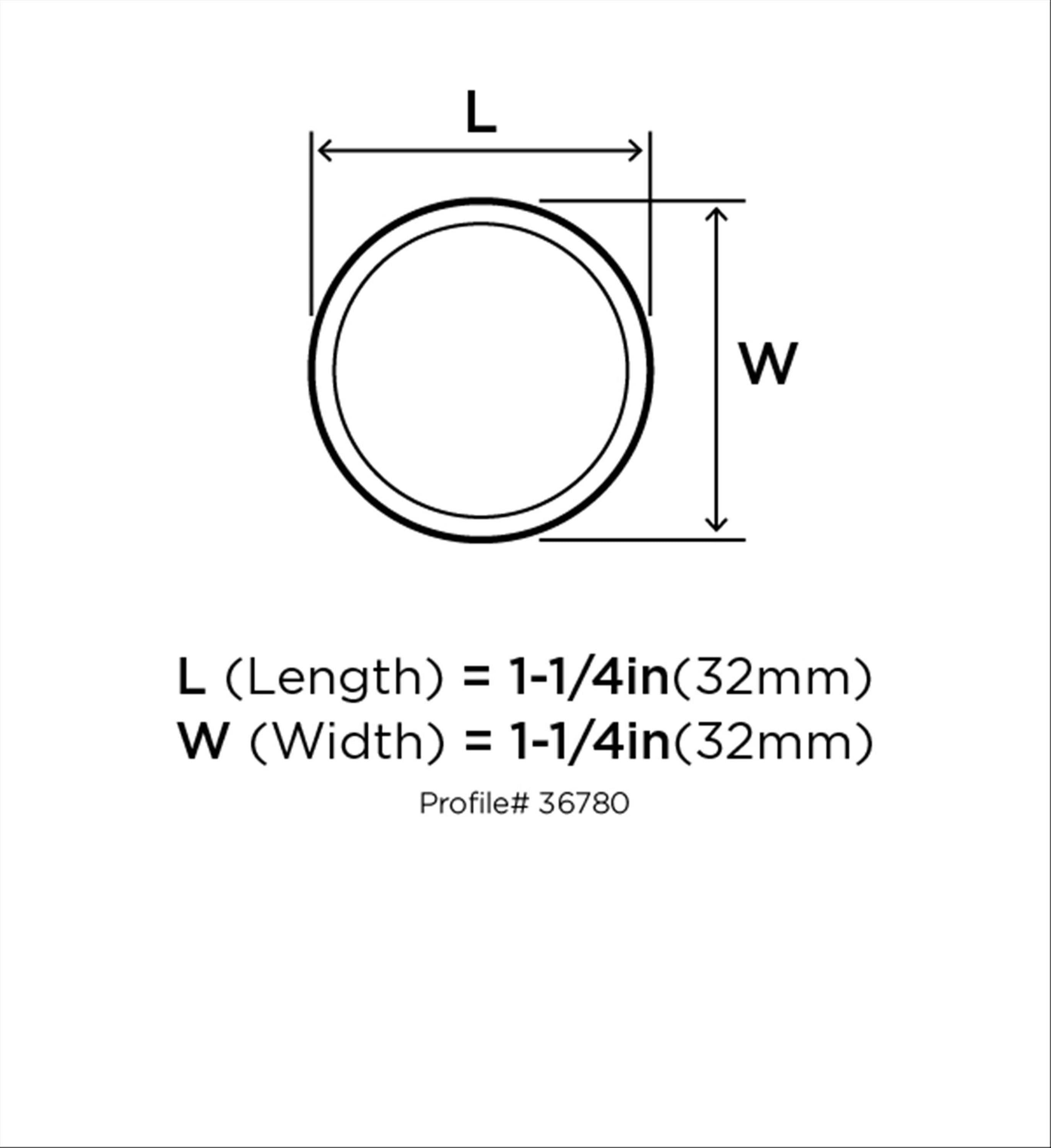 Amerock Factor Cabinet or Drawer Knob, 1-1/4 inch (32mm) Diameter