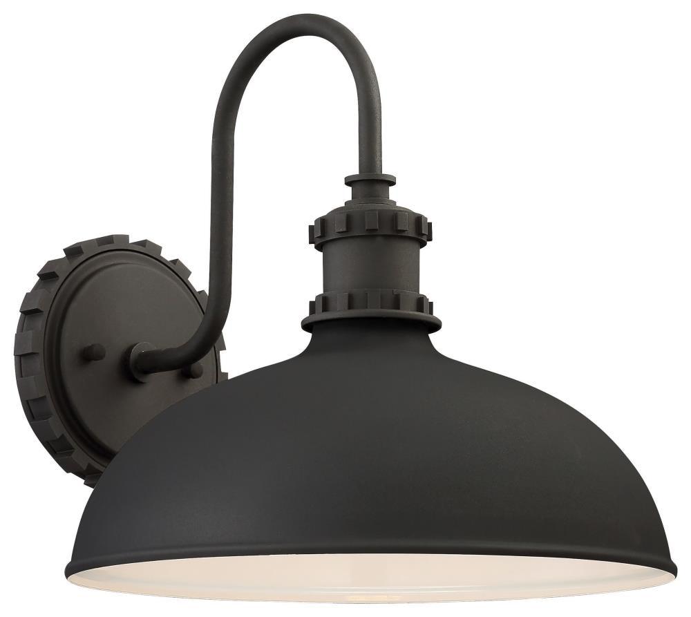 Minka Lavery Industrial Outdoor Barn Light Fixture Black Gooseneck Arm 11 3/4" for Post Exterior Deck House Porch Yard Patio