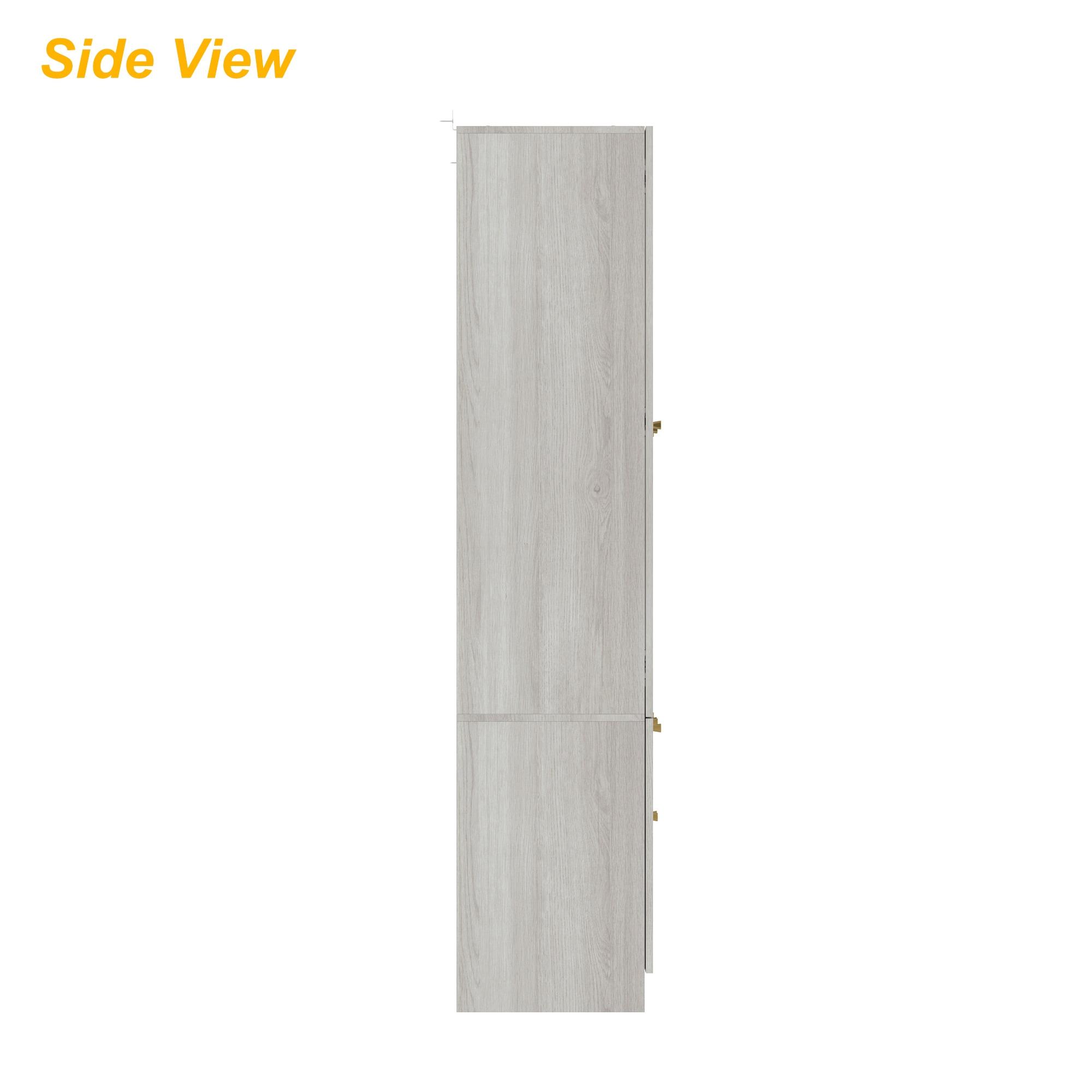 FUFU&GAGA Modern Simple Wardrobe Frosted Glass Door Combination Clothes Storage Cabinet Armoire