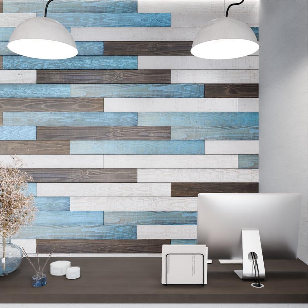 Thermo-Treated 1/4 x 5 in. x 4 ft. Barn Wood Wall Planks (10 sq. ft. 6-Pack)