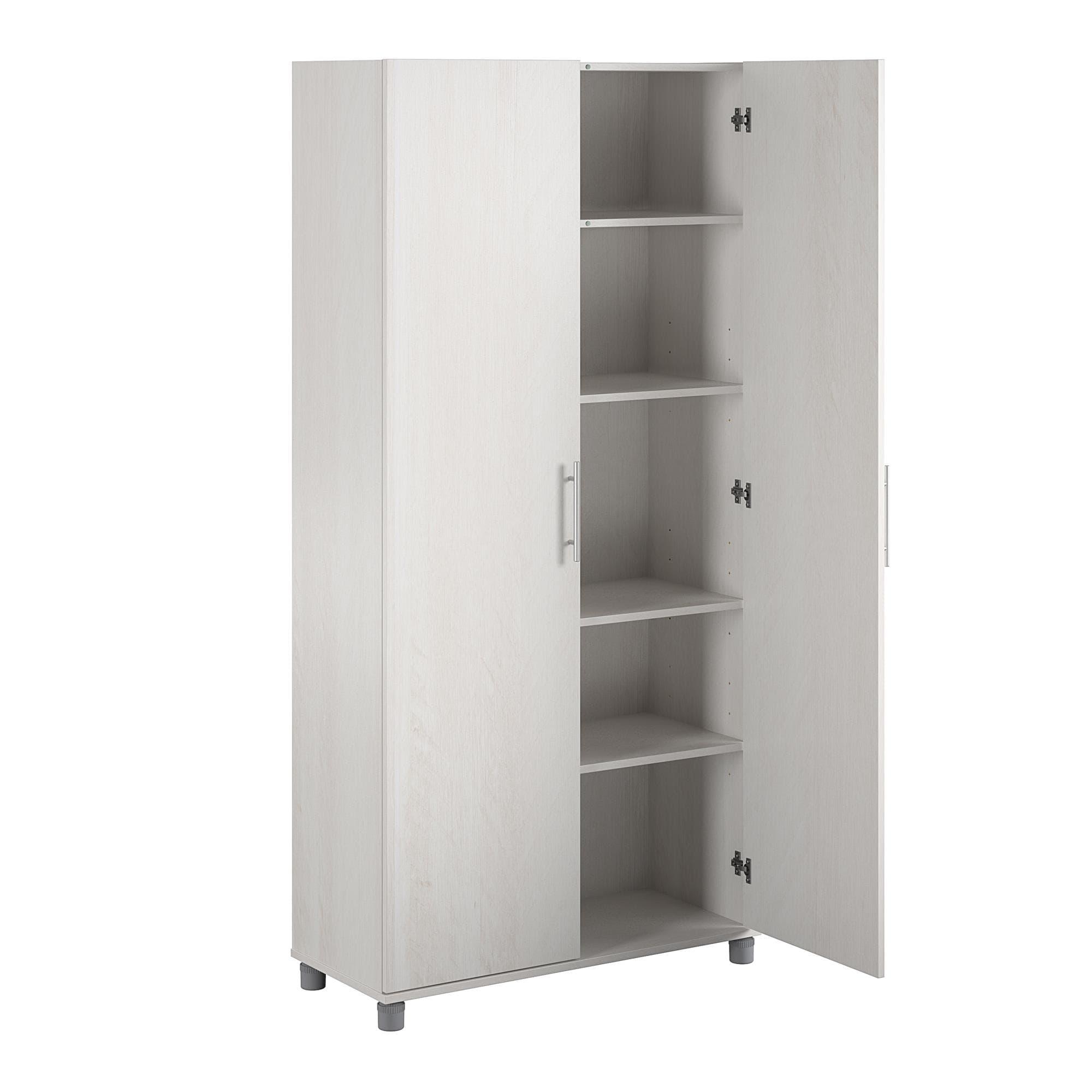 Systembuild Camberly 36" Utility Storage Cabinet, Ivory Oak