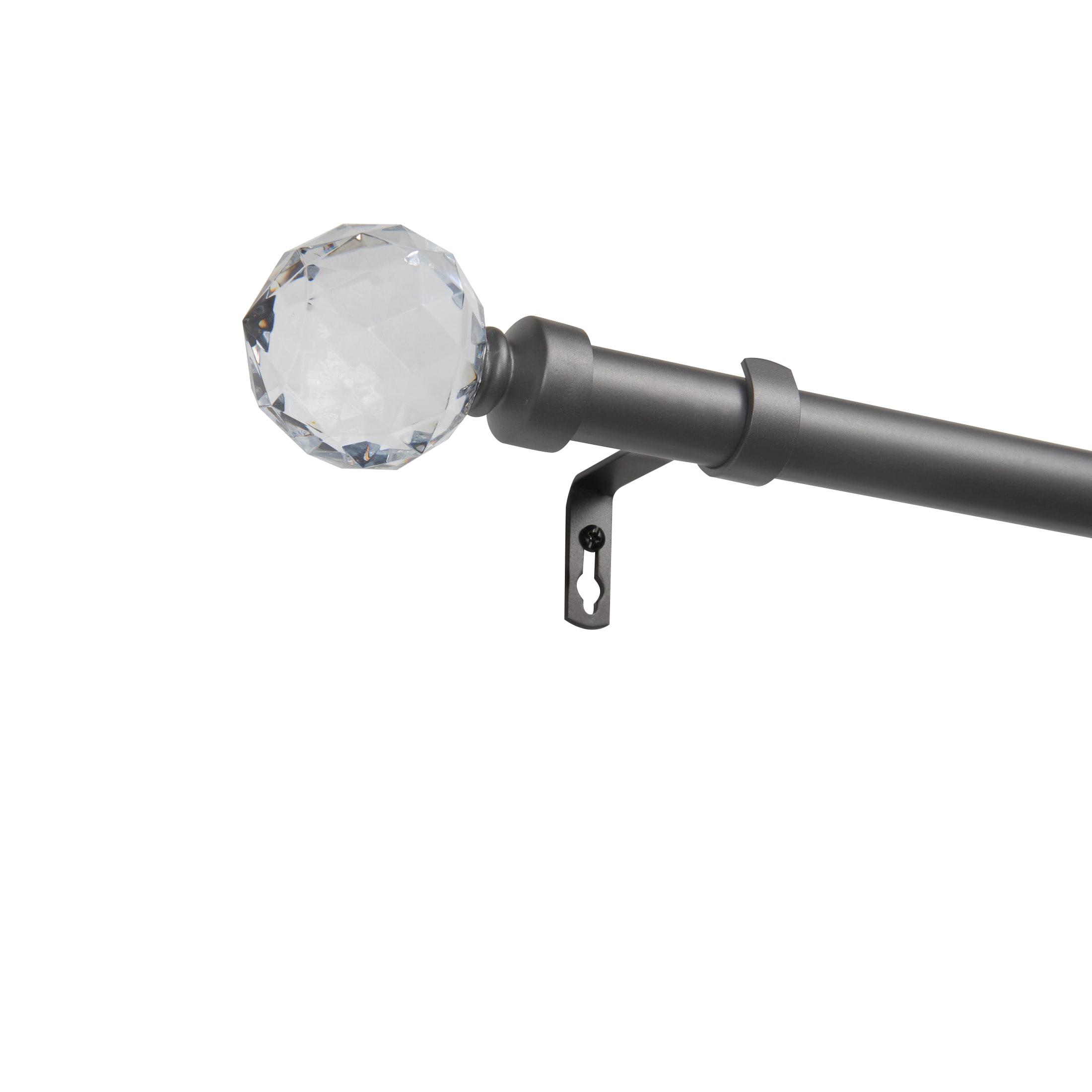 Amalgamated Textiles EXCLUSIVE HOME Crystal Ball 1" Curtain Rod and Finial Set