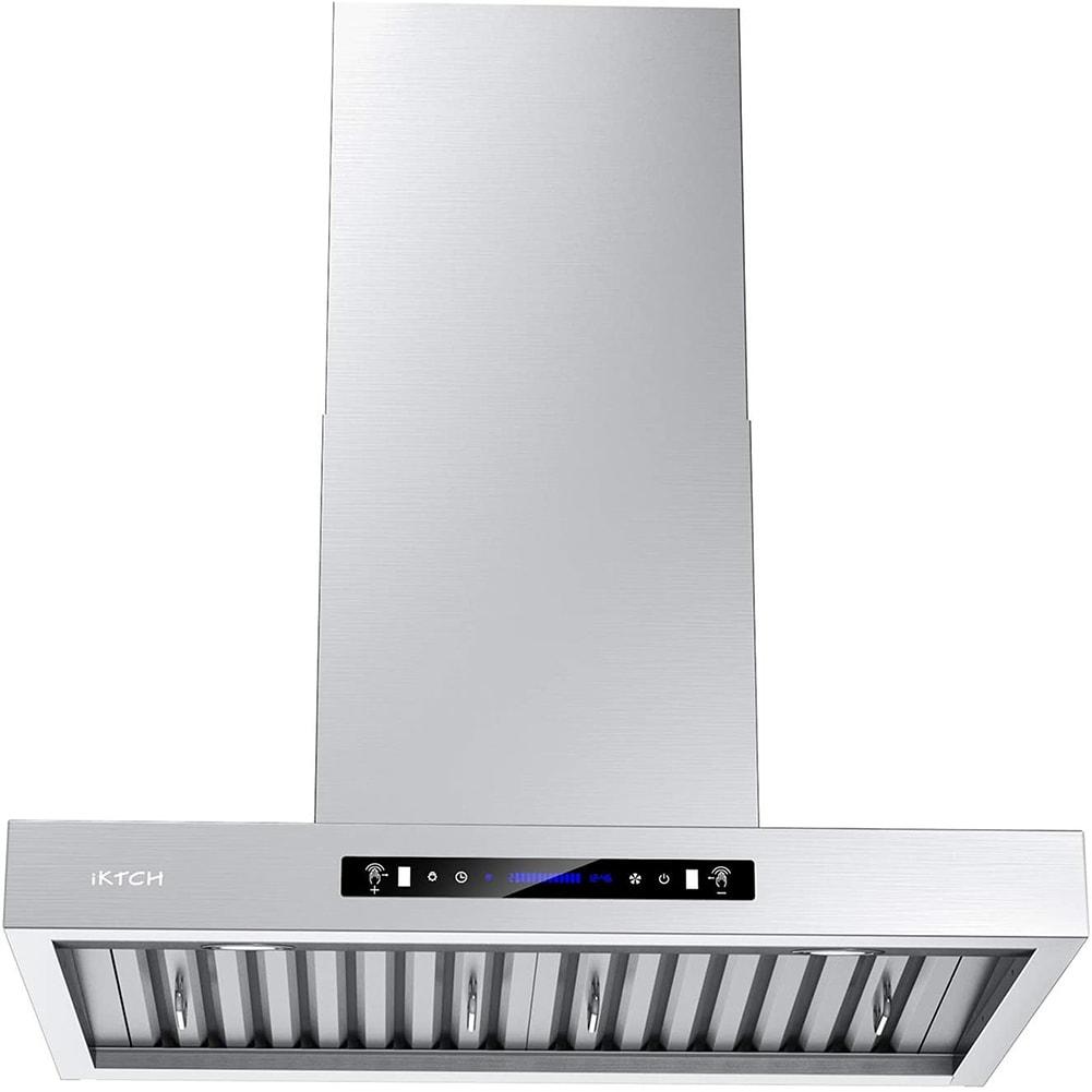 36-Inch Stainless Steel Wall-Mounted Range Hood with Charcoal Filter