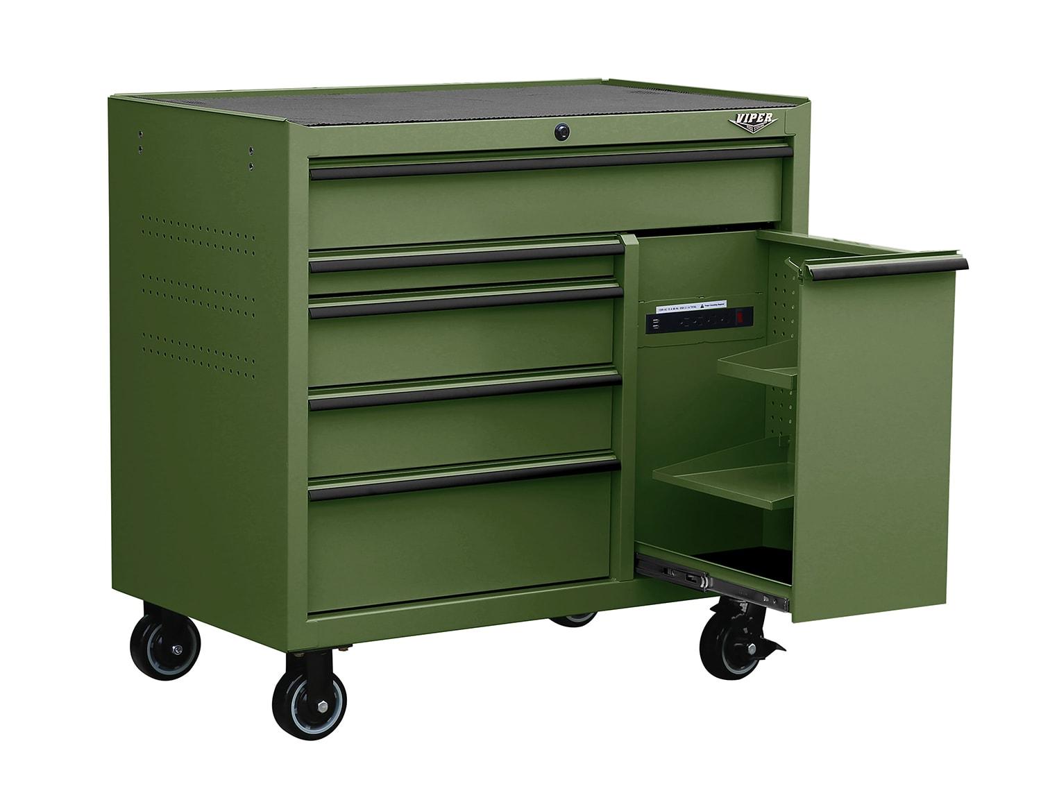 Viper Tool Storage 41.5'' W 6 -Drawer Steel Bottom Rollaway Chest with Wheels
