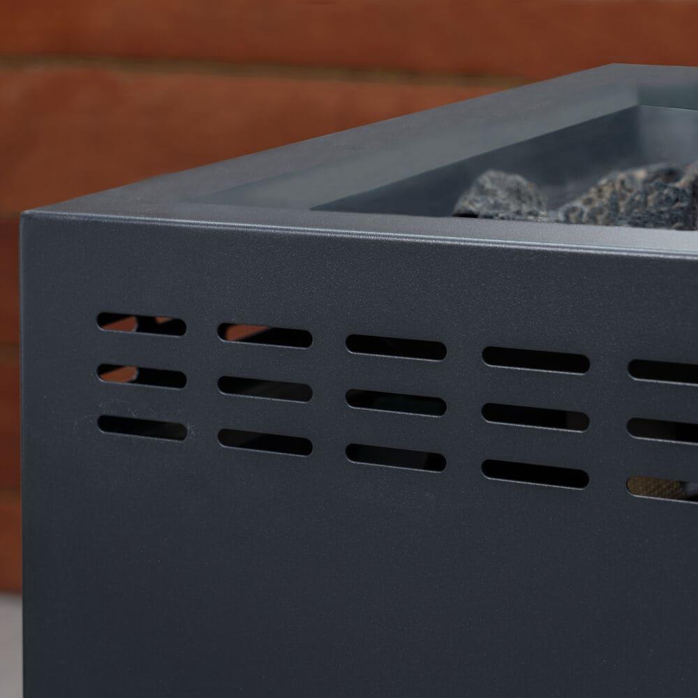 Hanover Naples 40,000 BTU Column Fire Pit with Glass Burner Enclosure