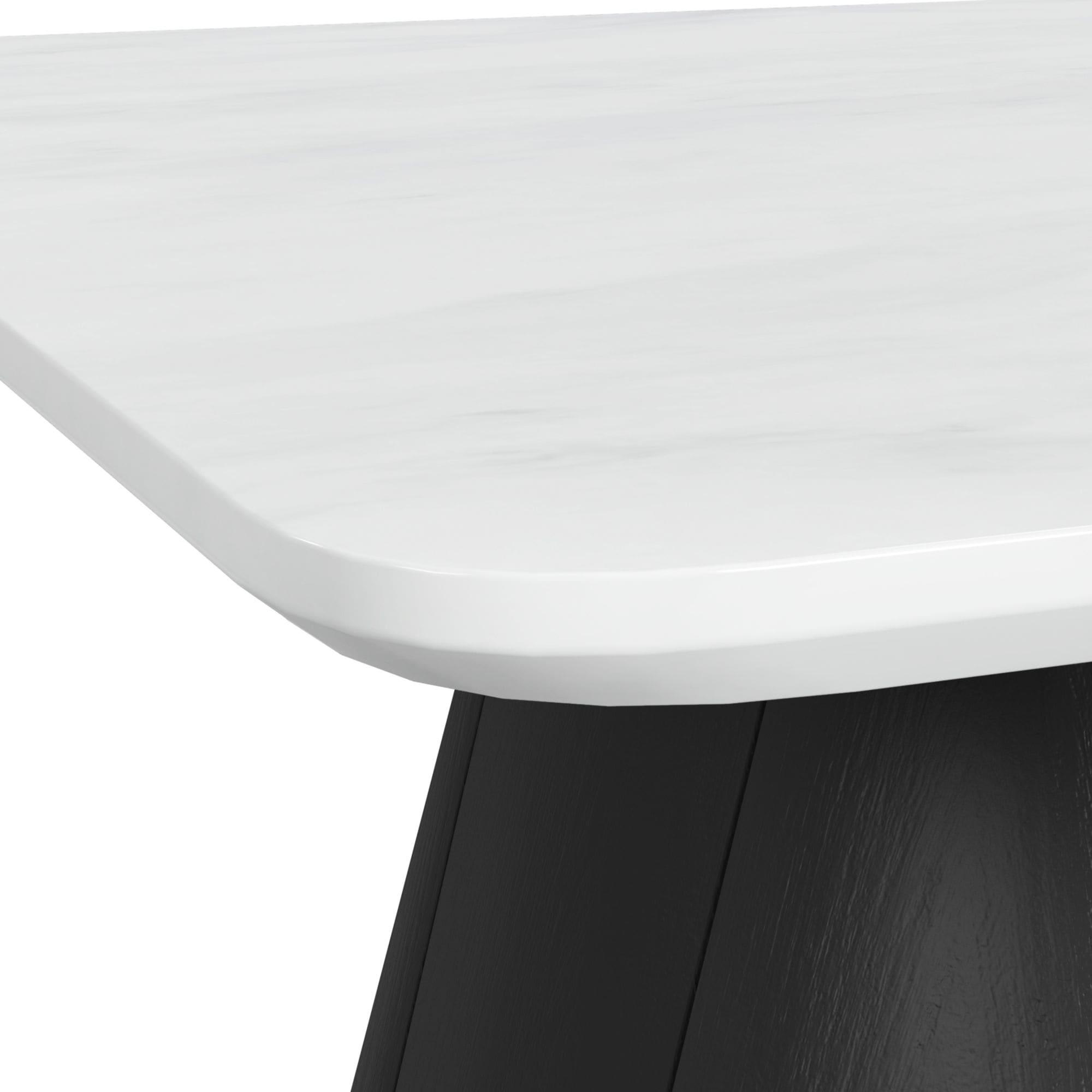 Picket House Furnishings Picket House Furnishings Yuri 2PC Occasional Table Set In White And Black-Coffee Table & End Table