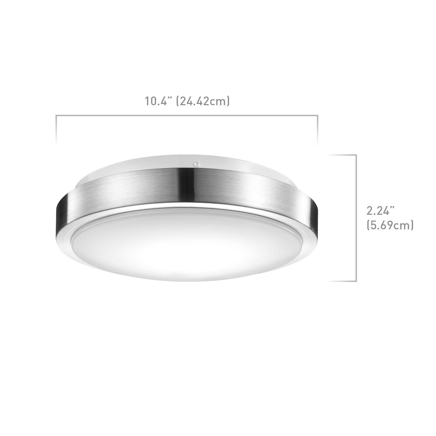 Smart Brushed Nickel 16W 11" White LED Wi-Fi Enabled Voice Activated Flush Mount Ceiling Light: ETL & Energy Star Certified