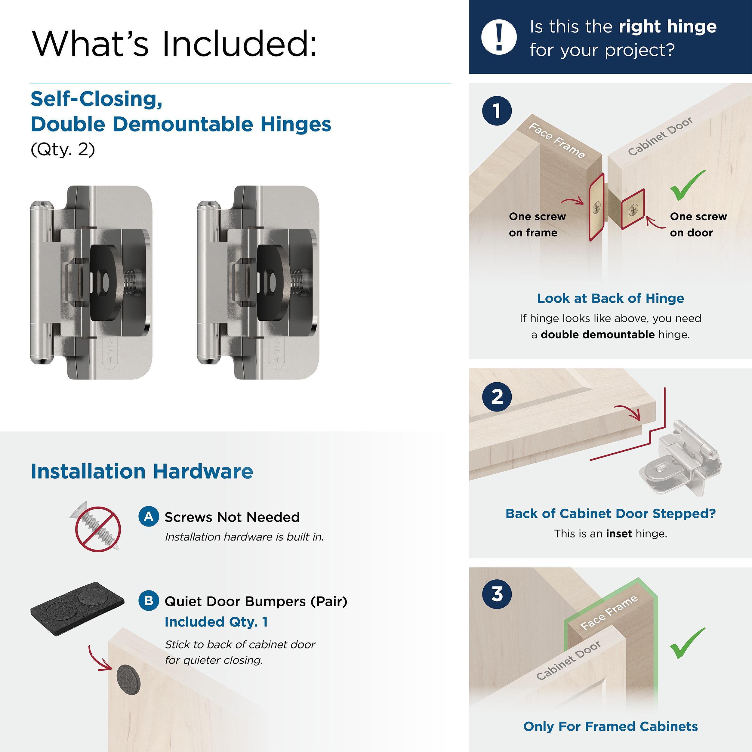 3/8" Demountable Traditional Hinge