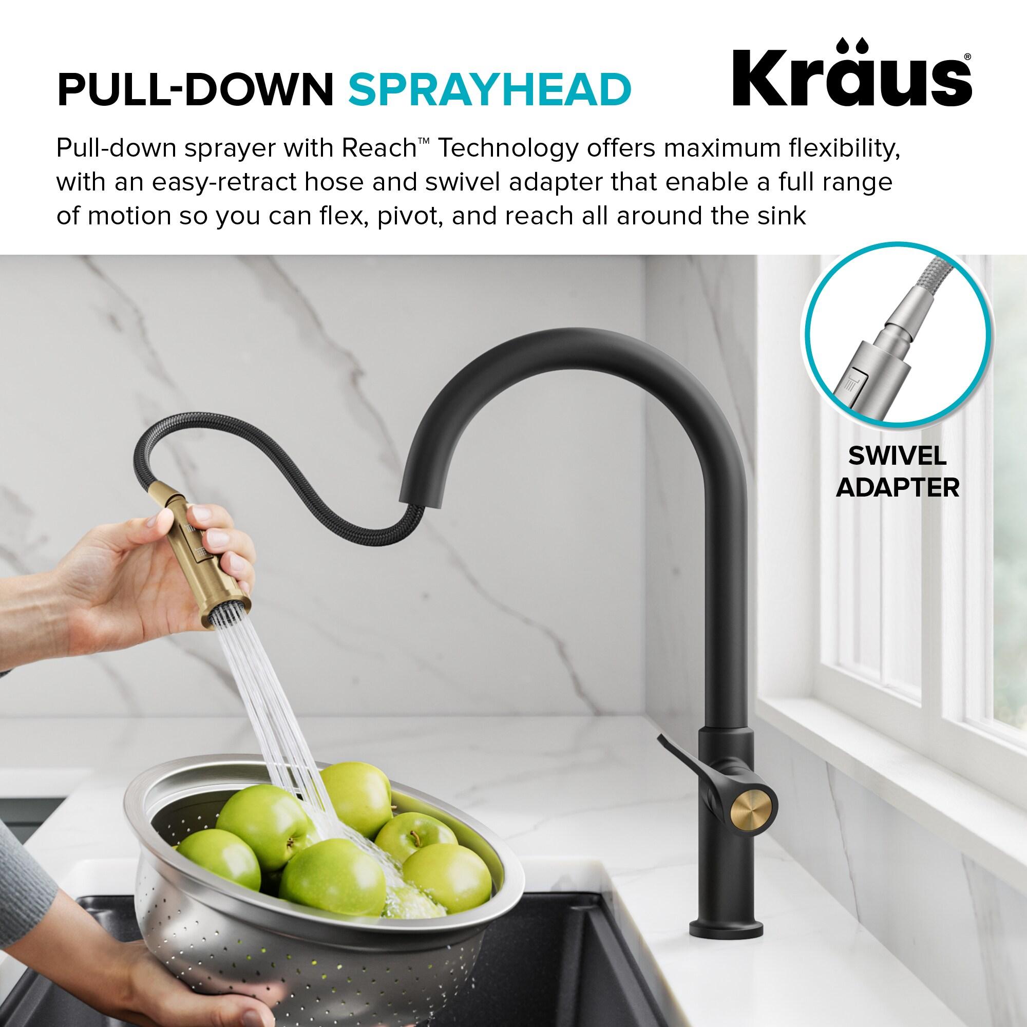 Kraus Torak 2-Function Single Handle Pull Down Kitchen Faucet