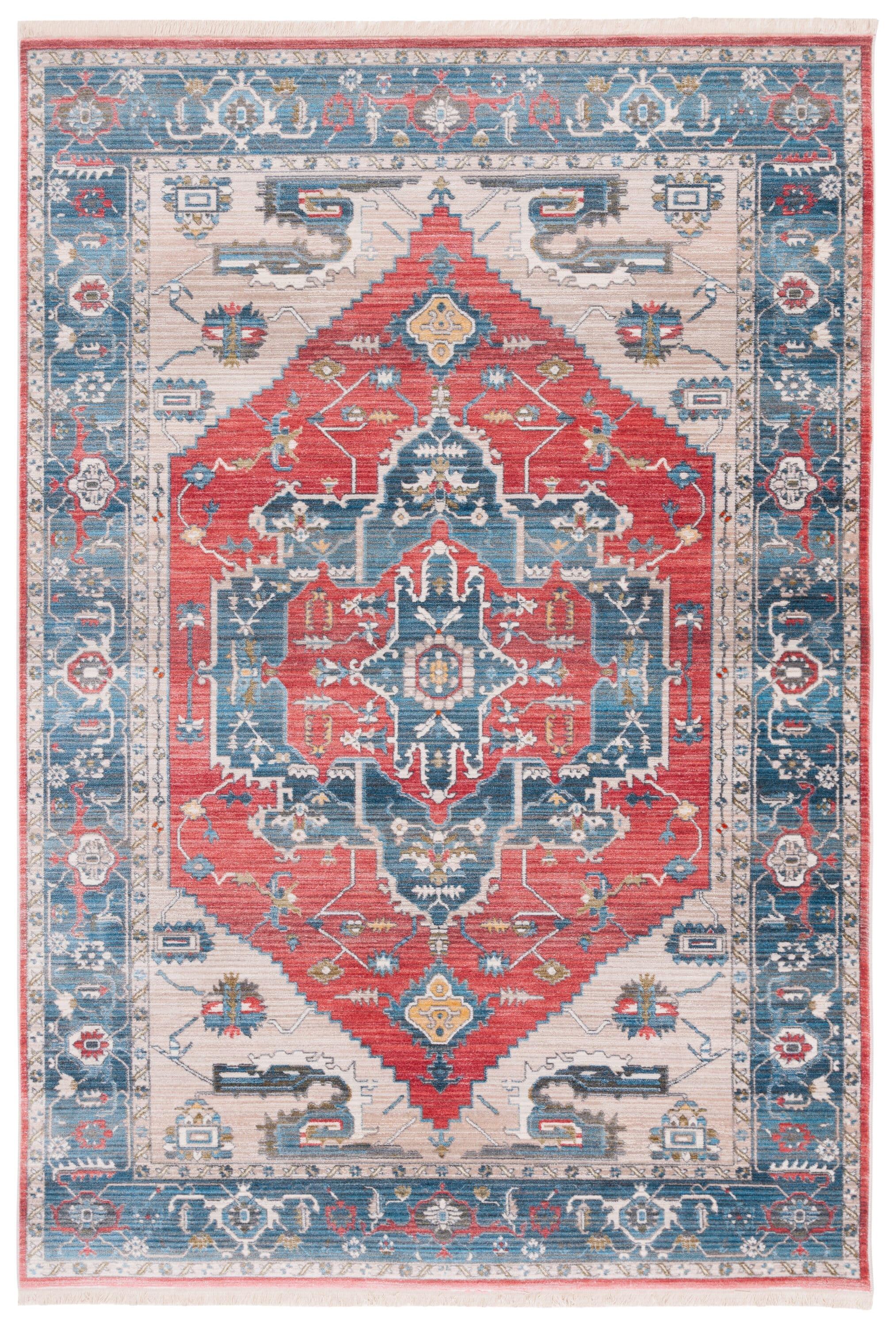 Vintage Persian VTP477 Power Loomed Area Rug - Red/Blue - 5'x7'6" - Safavieh.