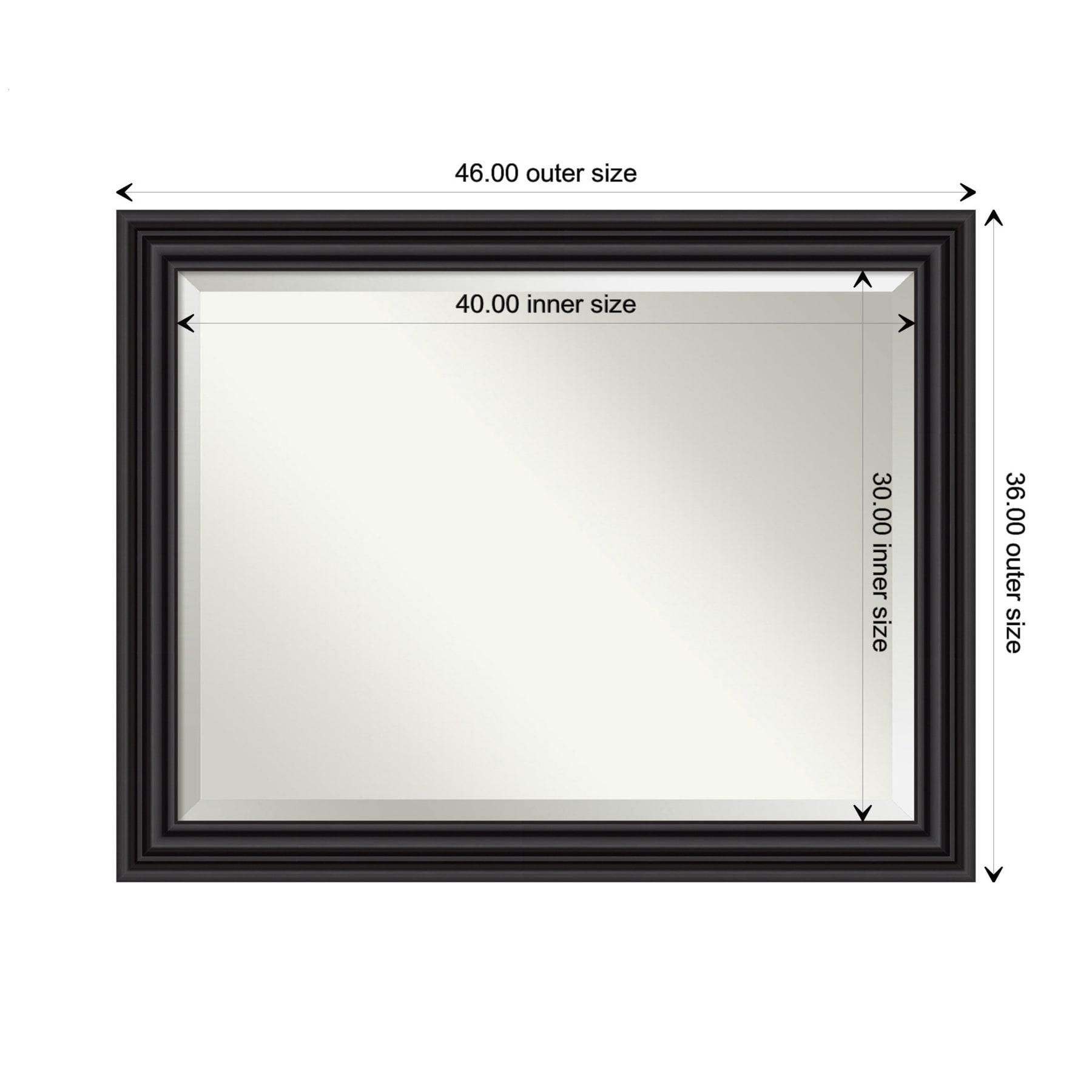 Colonial Black 45.75 in. x 35.75 in. Bathroom Vanity Mirror