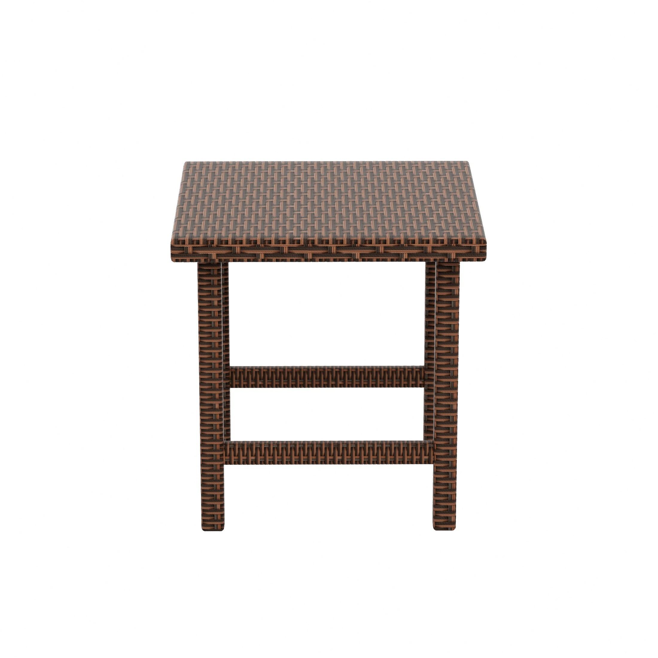 Polytrends  Merrick Wicker Rattan Table (Set of 2) Brown