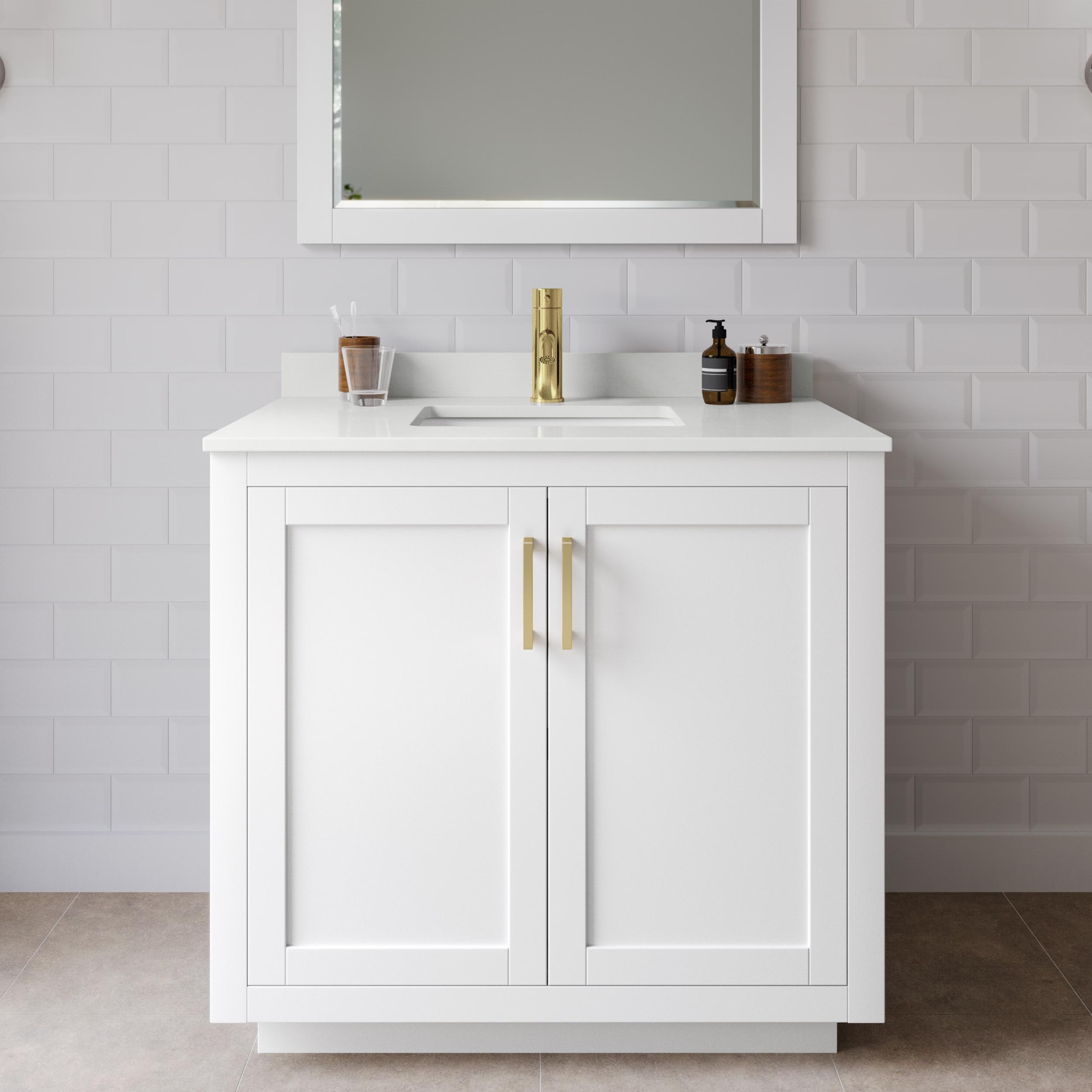 Miranda 36" Freestanding Single Bathroom Vanity with Quartz Top