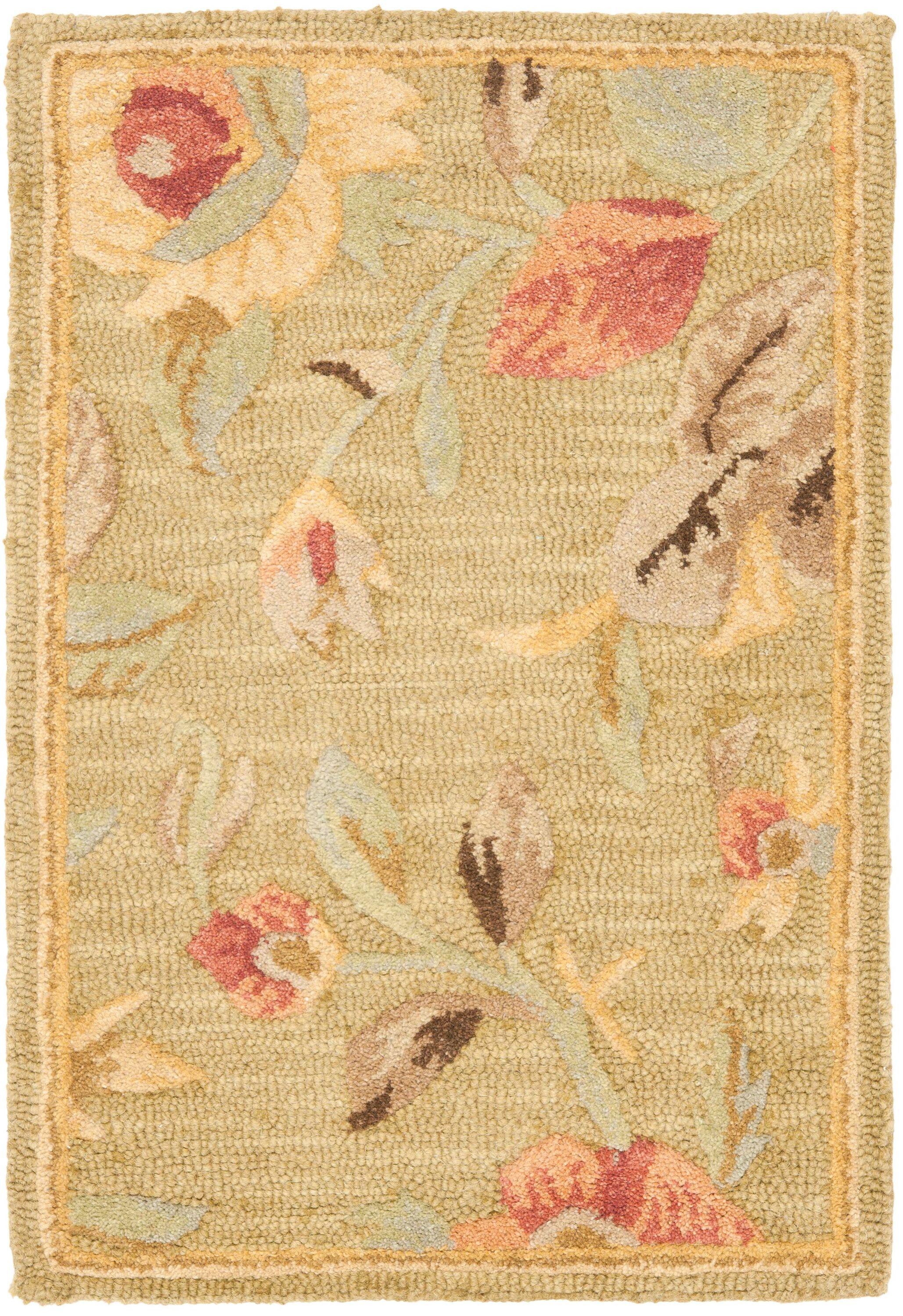 Blossom BLM785 Hand Hooked Accent Rug - Green/Multi - 2'x3' - Safavieh.