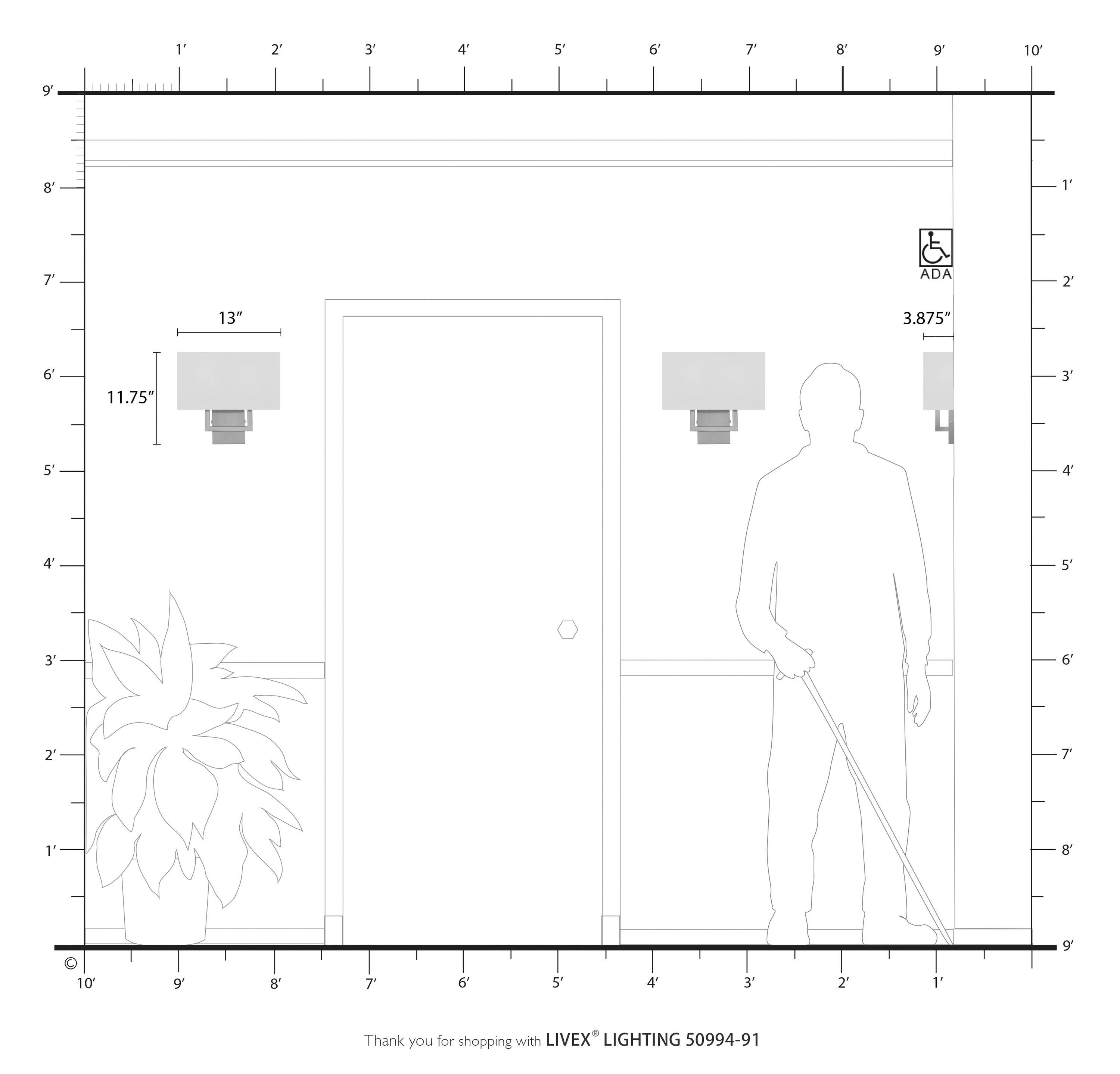 Livex Lighting Pierson 2 - Light Wall Light in  Brushed Nickel