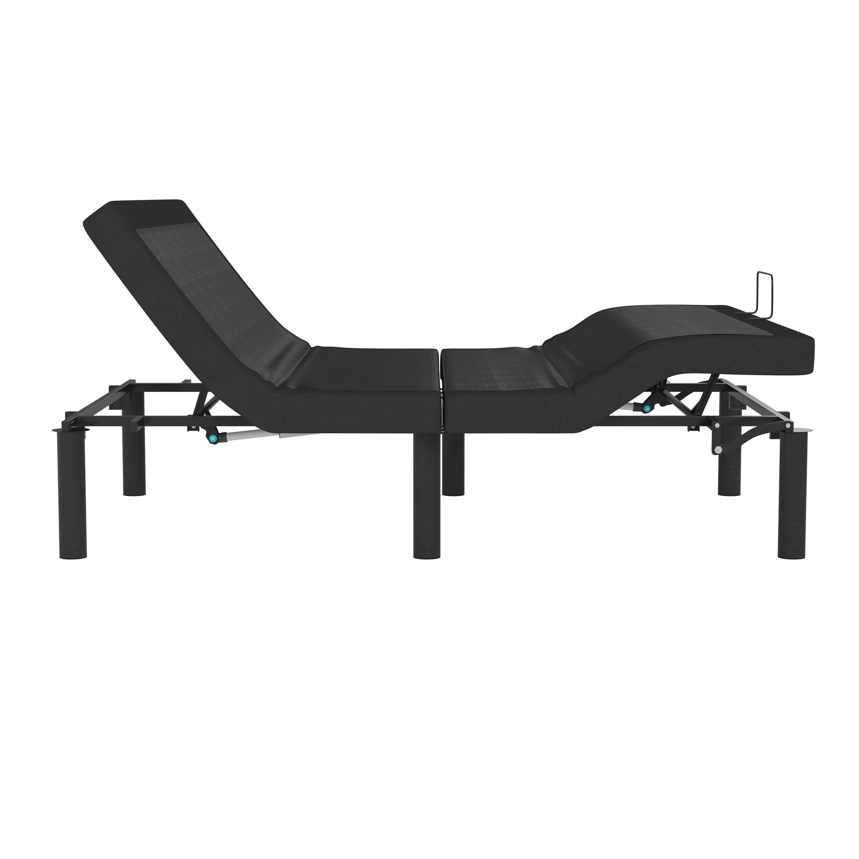 Flash Furniture Selene Motorized Adjustable Bed Frame, Black, Full
