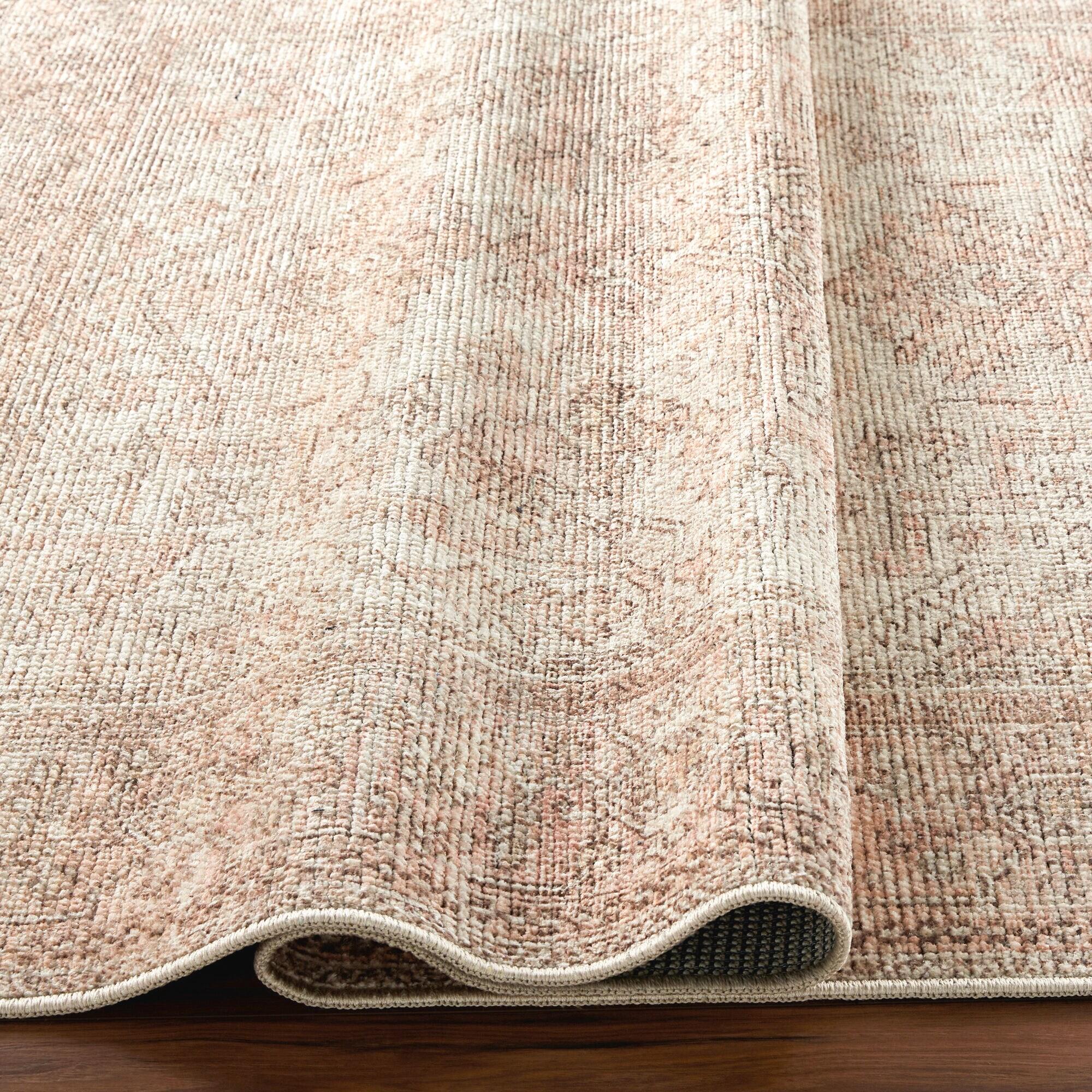 Becki Owens x Livabliss Vintage Traditional Oriental Boho Blush Cream Area Rug