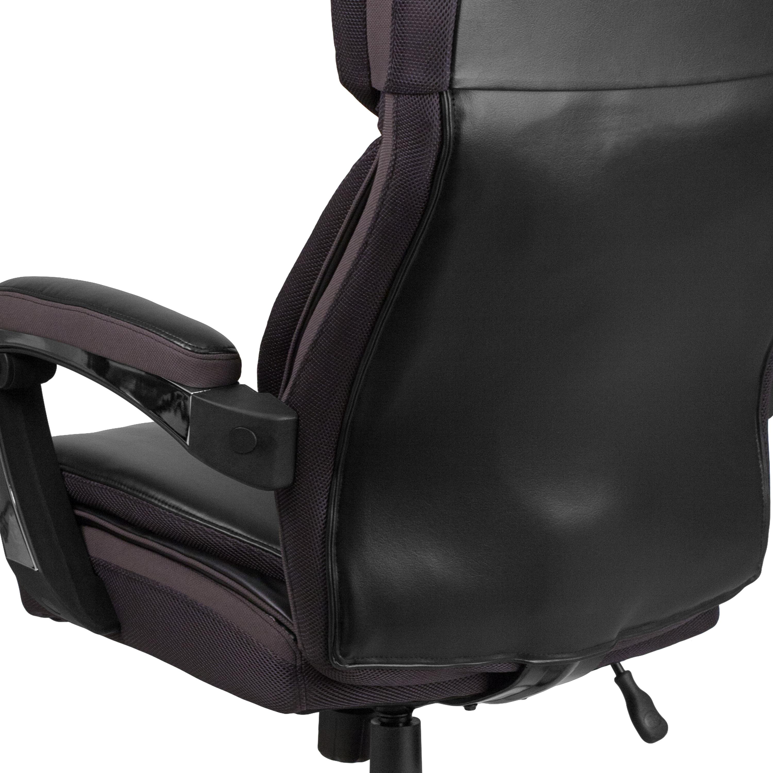 Flash Furniture Esmeralda Big & Tall LeatherSoft Ergonomic Office Chair with Headrest and Armrests by Flash Furniture