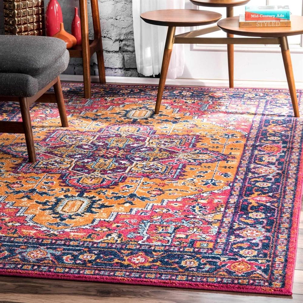 nuLOOM Vonda Fancy Persian Runner Rug, 2' 8" x 8', Orange