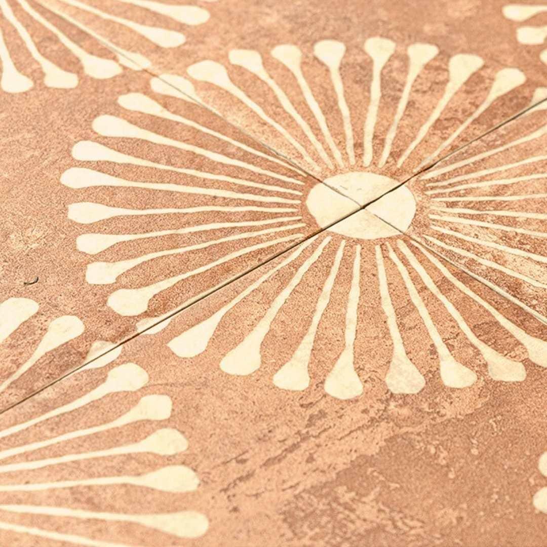 The Tile Life Amanecer 8" x 8" Satin Porcelain Patterned Floor & Wall Tile