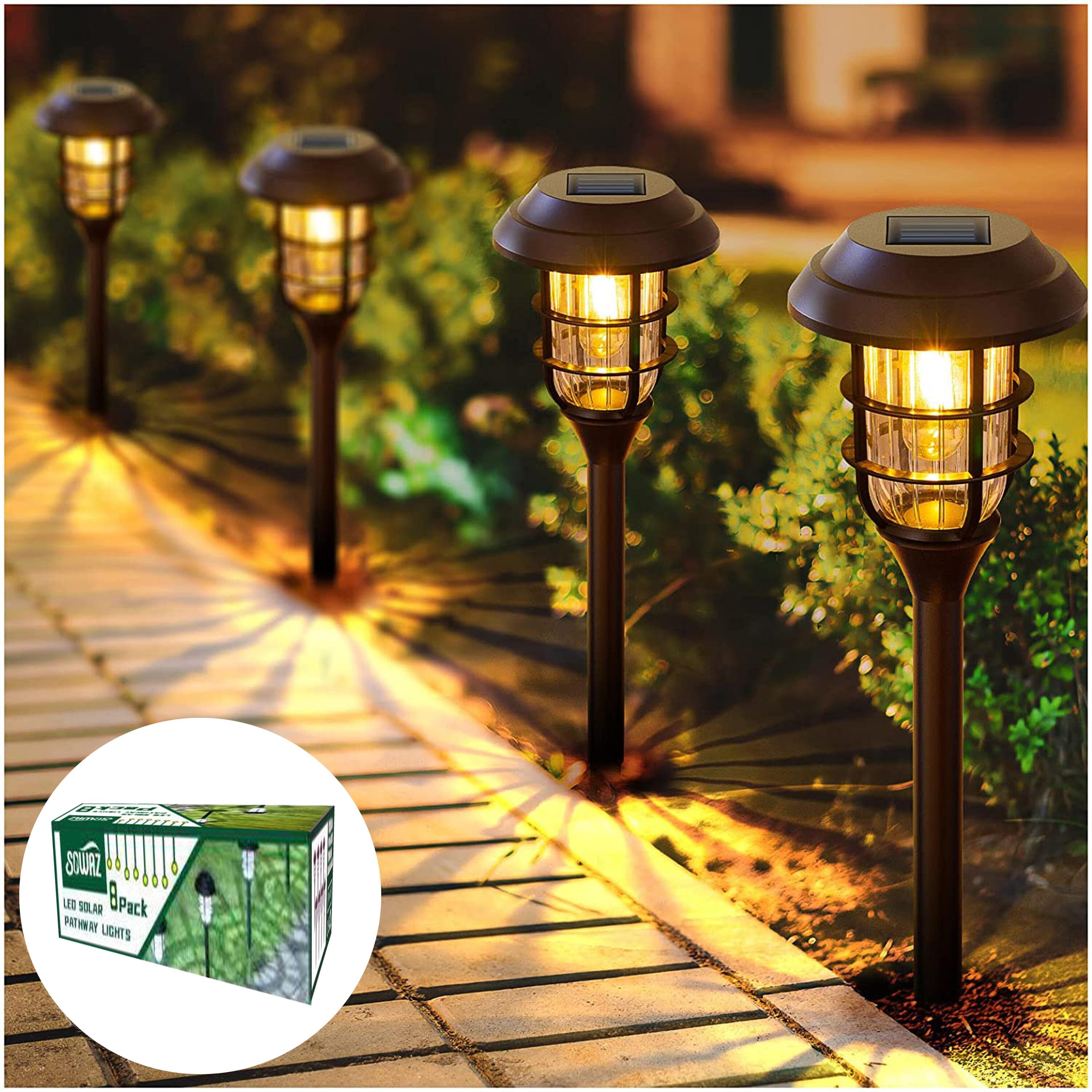 Low Voltage Solar Powered Integrated LED Pathway Light (Set of 8)