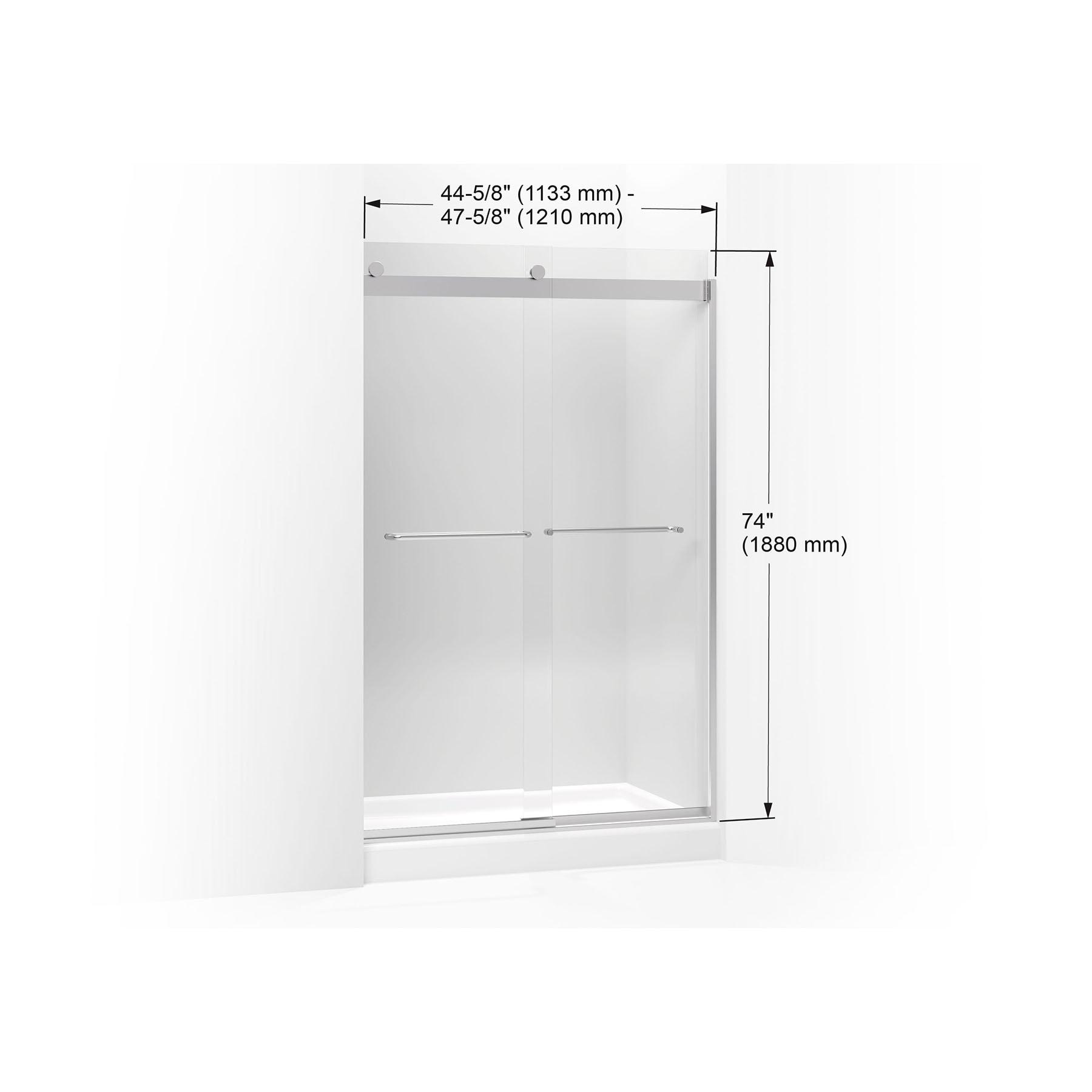 Levity 47.63" x 74" Bypass Shower Door with CleanCoat® Technology