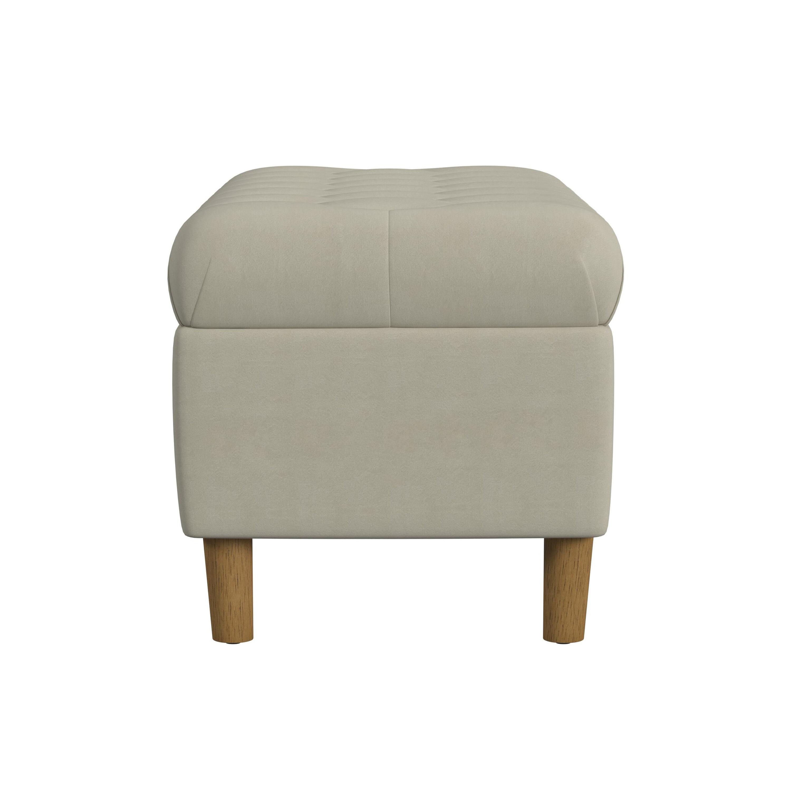 HomePop Velvet Upholstered Storage Bench
