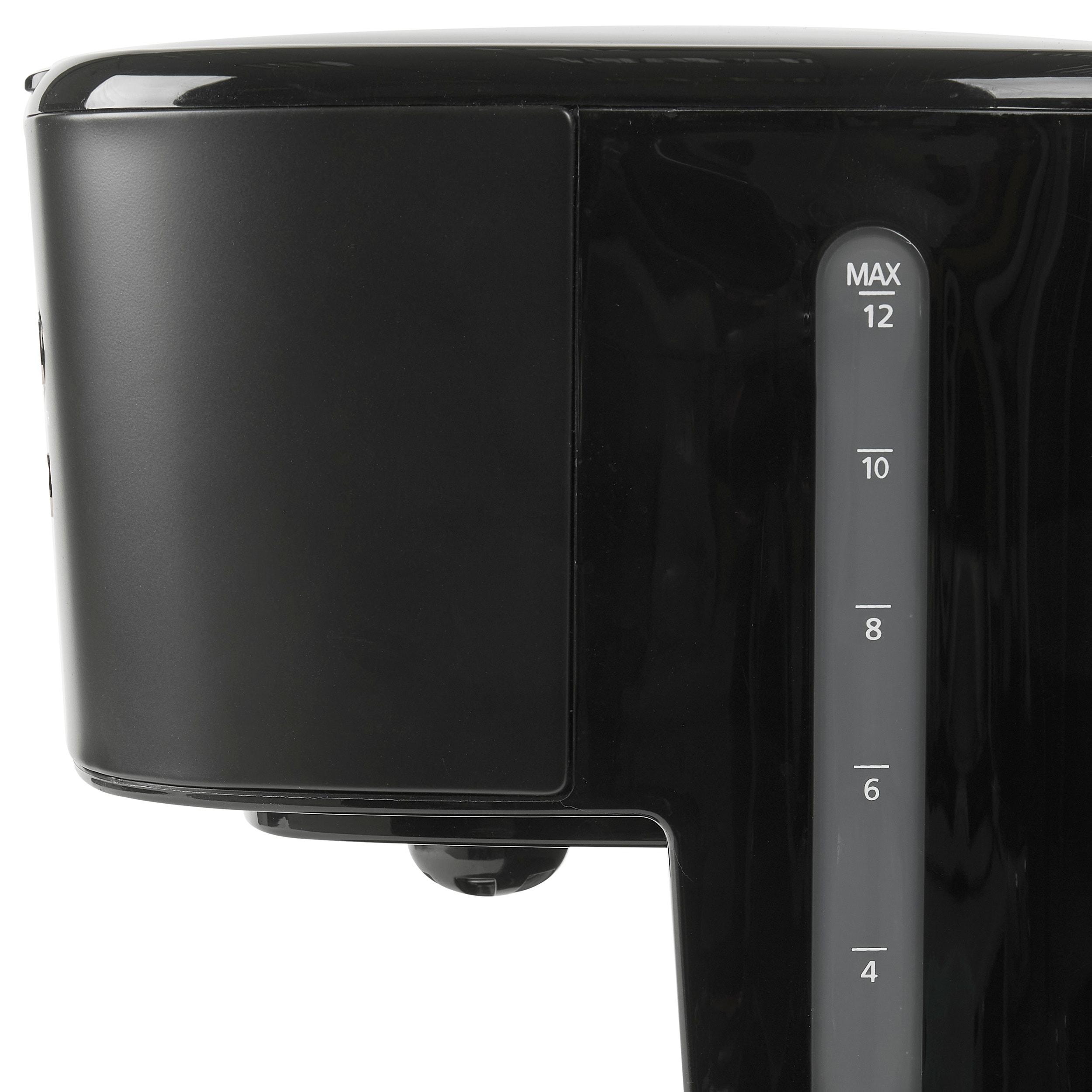 HADEN Heritage Black and Chrome 12-Cup Programmable Coffee Maker