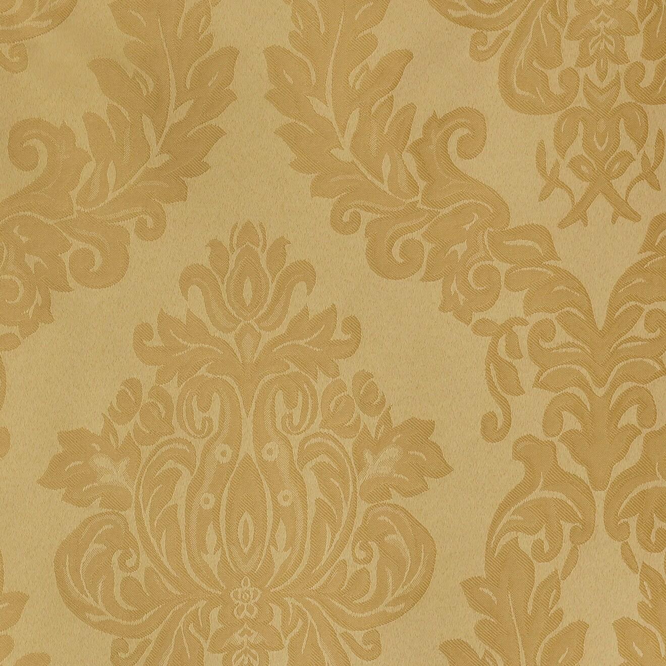 Barcelona Jacquard Damask Stain Resistant Tablecloth - 60" x 144" Rectangle - Gold - Elrene Home Fashions