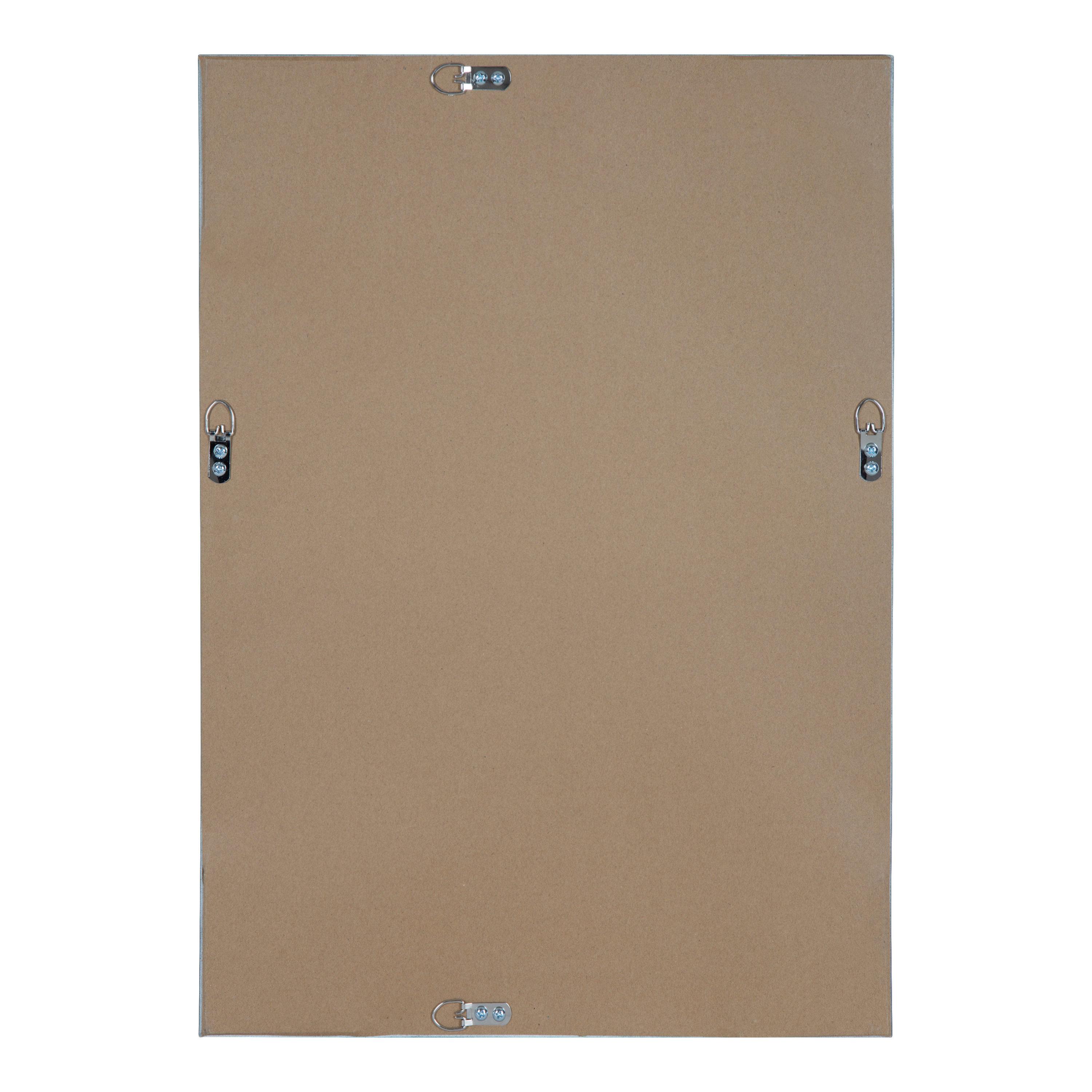 18" x 24" Evans Rectangle Wall Mirror Black - Kate & Laurel: Modern Vanity Decor, Wall Mount