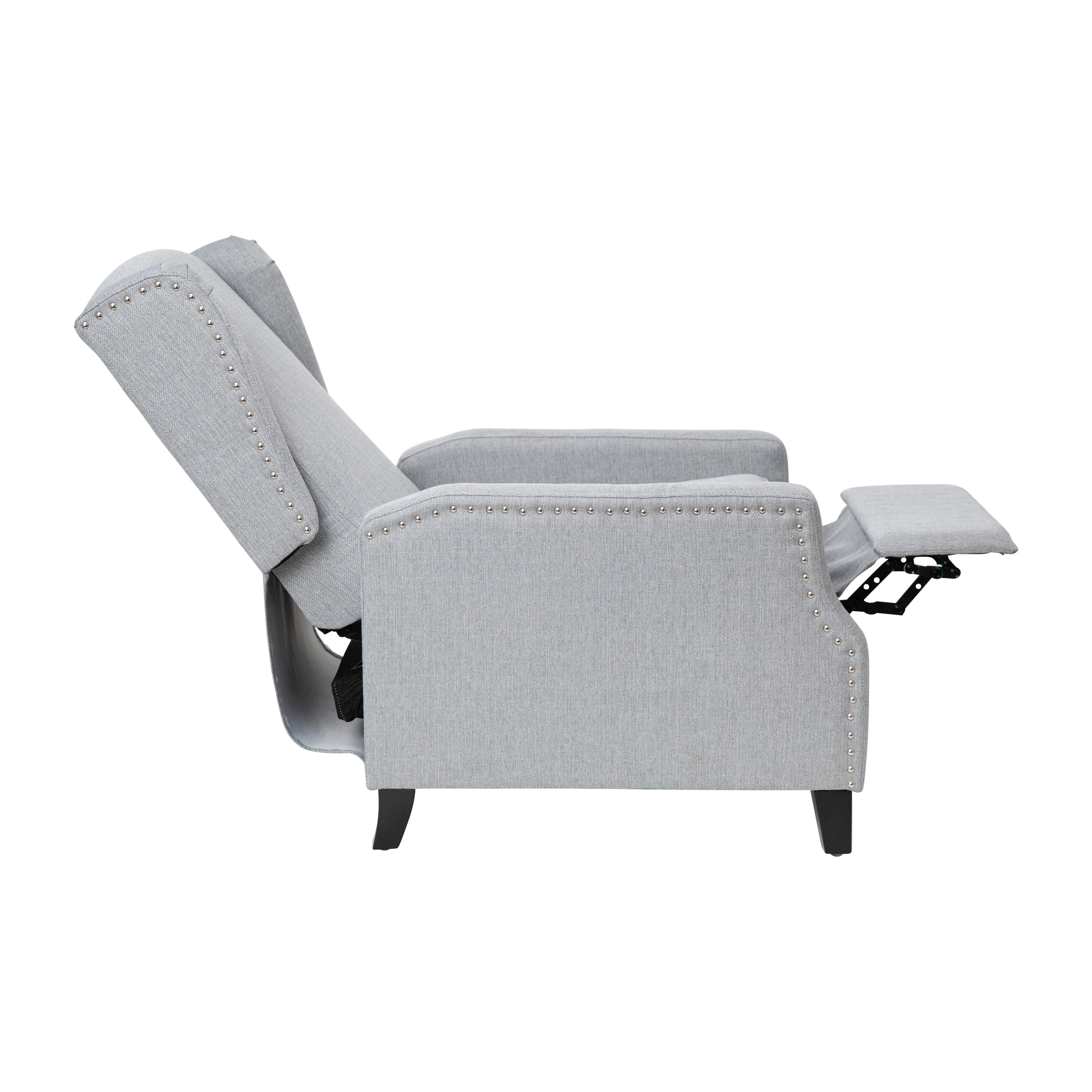 Fulton Polyester Fabric Upholstered Slim Wingback Push Back Recliner by Flash Furniture