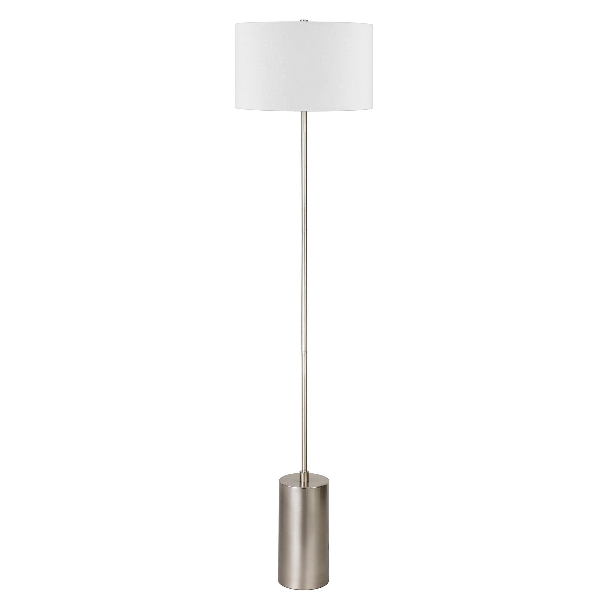 Henn&Hart 64" Silver Floor Lamp
