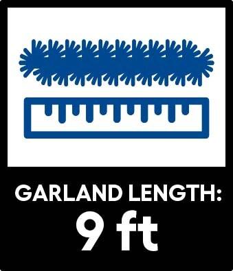 9 ft. Sequoia Pre-Lit with LEDs Garland, Warm White