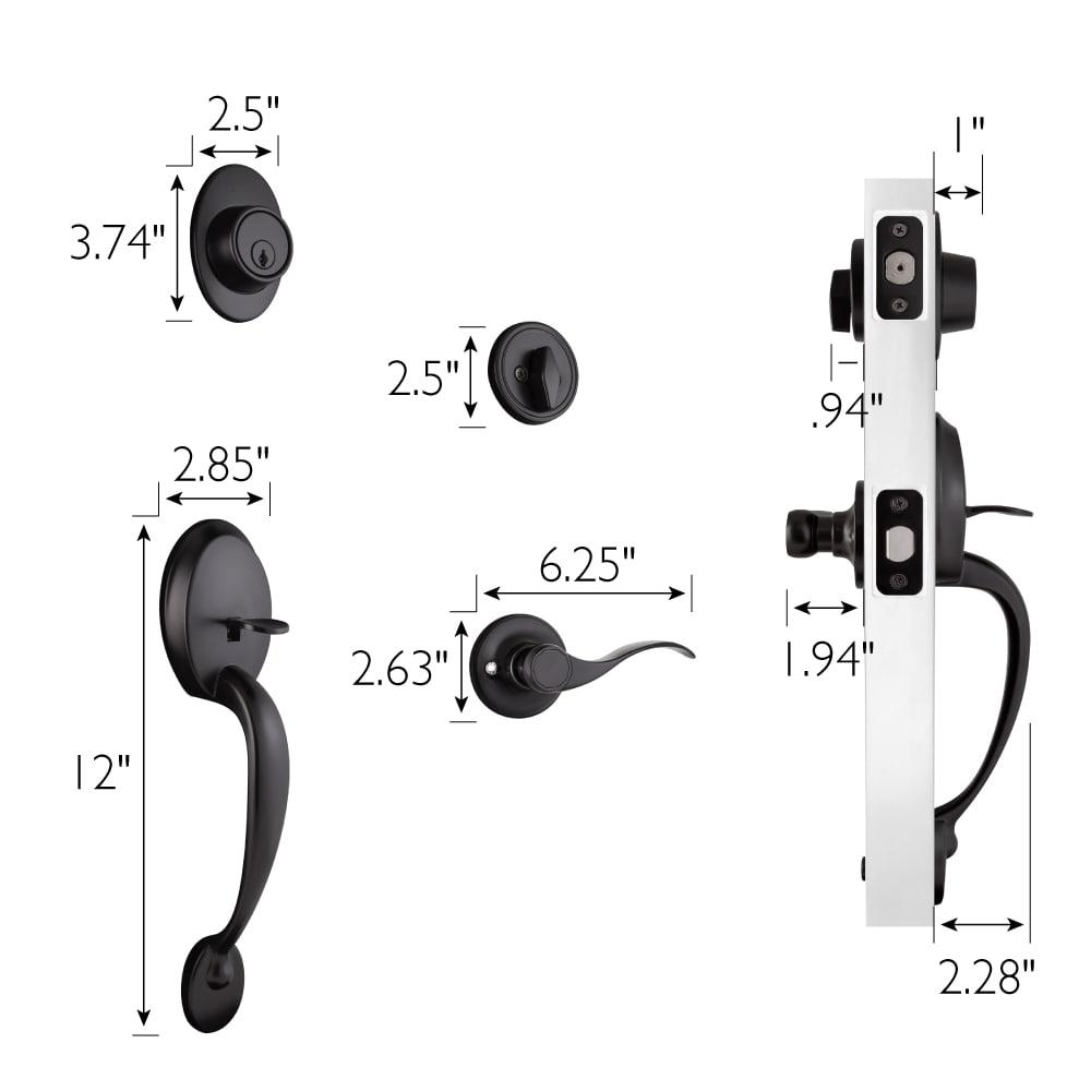 Springdale Handleset with Single Cylinder Deadbolt and Door Knob