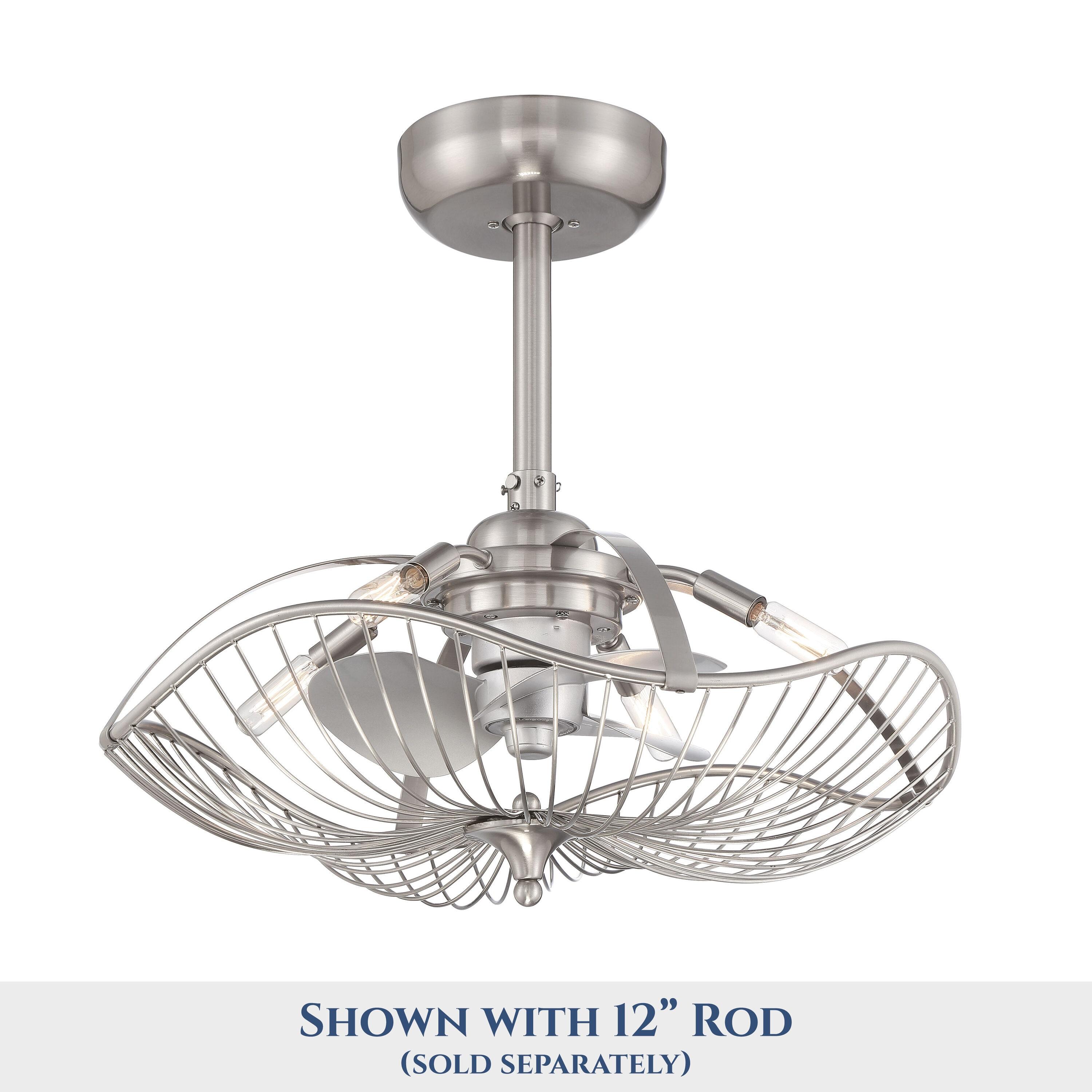 House of Hampton® 22" Akoni 3 - Blade Ceiling Fan with Light Kit Included