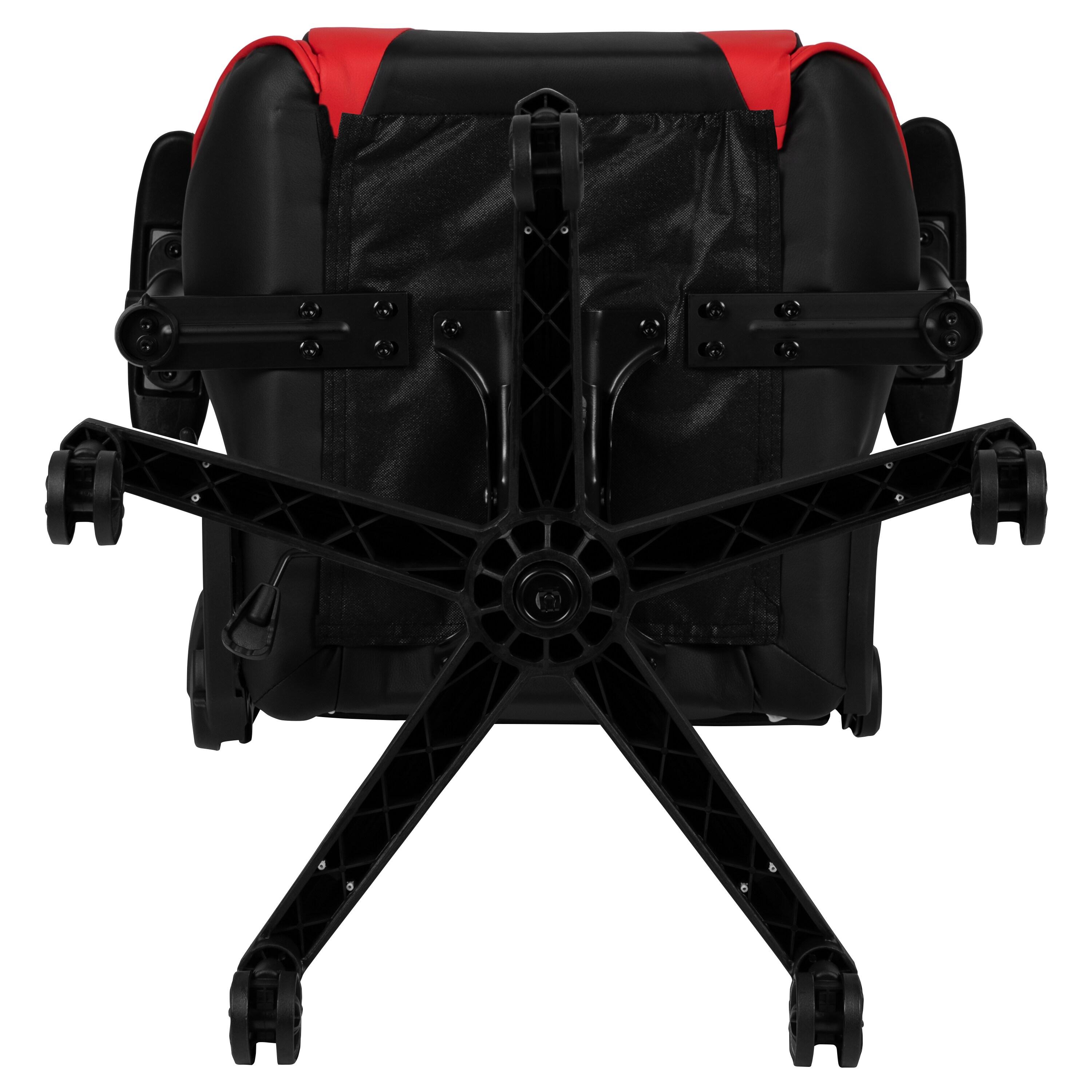 Flash Furniture X20 Gaming Chair Racing Office Ergonomic Computer PC Adjustable Swivel Chair with Fully Reclining Back in Red LeatherSoft