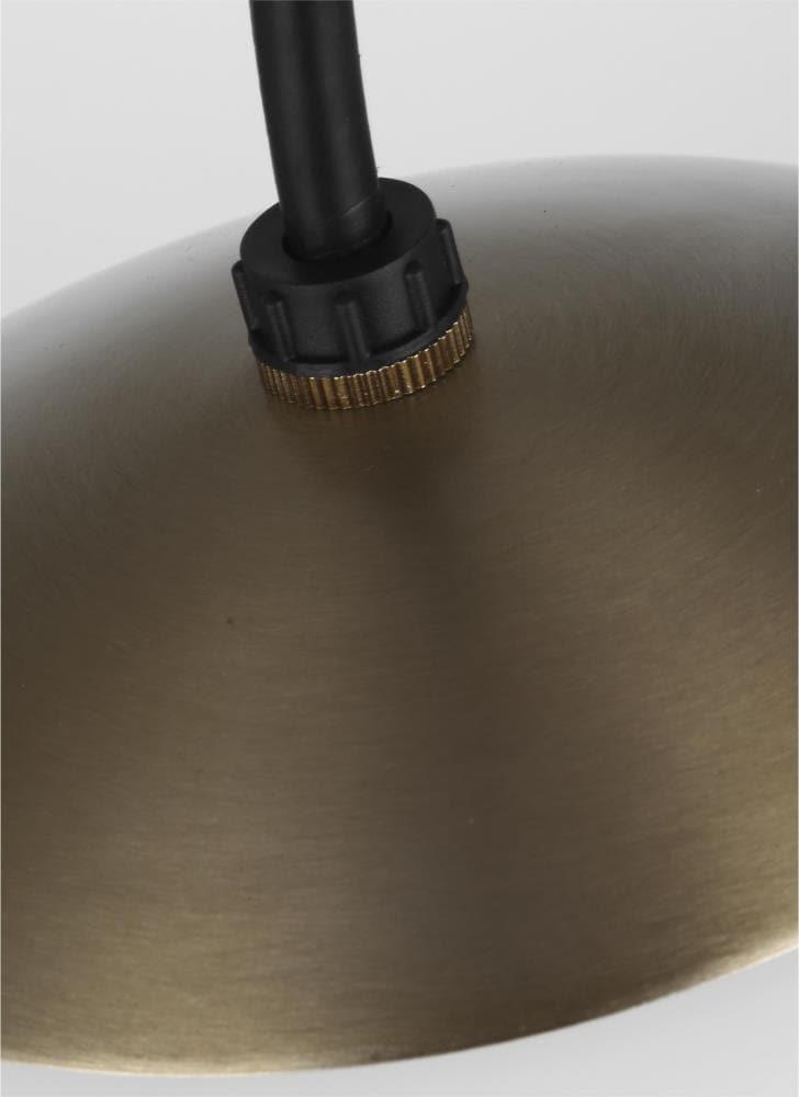 Leo Satin Brass Globe Pendant Light with Smooth White Glass