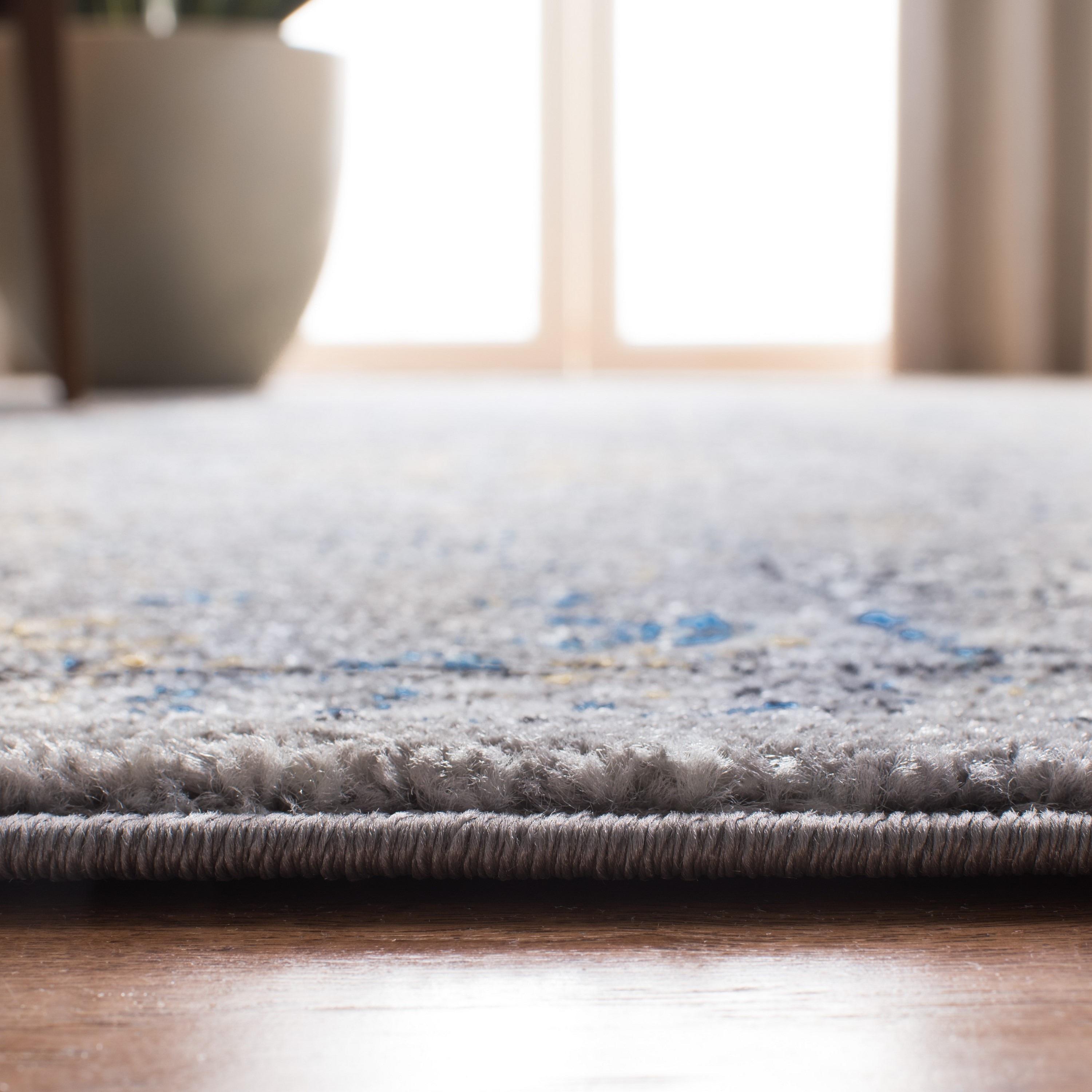 Evoke EVK224 Power Loomed Area Rug - Dark Grey/Yellow - 4'x6' - Safavieh.