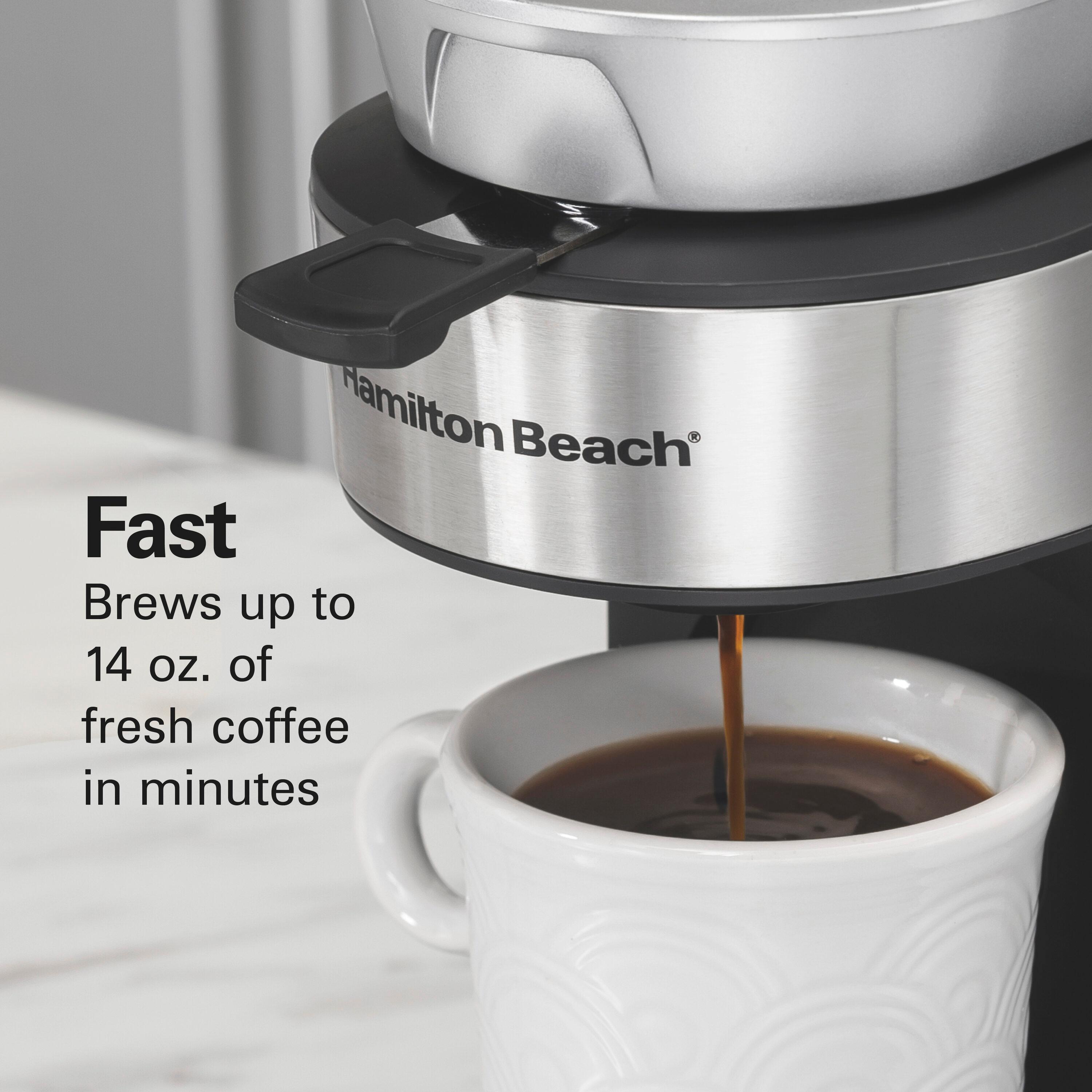 Hamilton Beach® The Scoop® Single-Serve Coffee Maker with Removable Reservoir Stainless Steel
