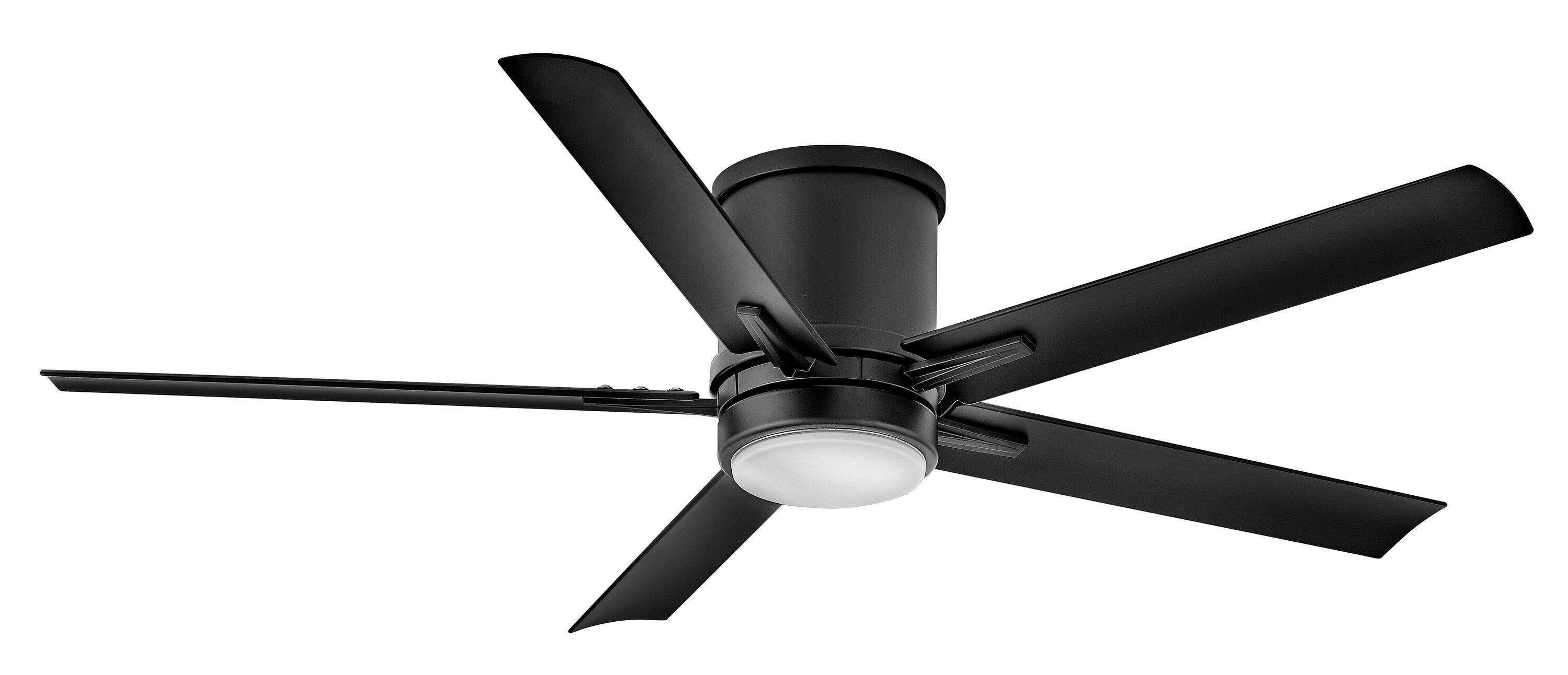 Vail Flush 52" Indoor/Outdoor Smart Ceiling Fan with Integrated LED + HIRO Remote