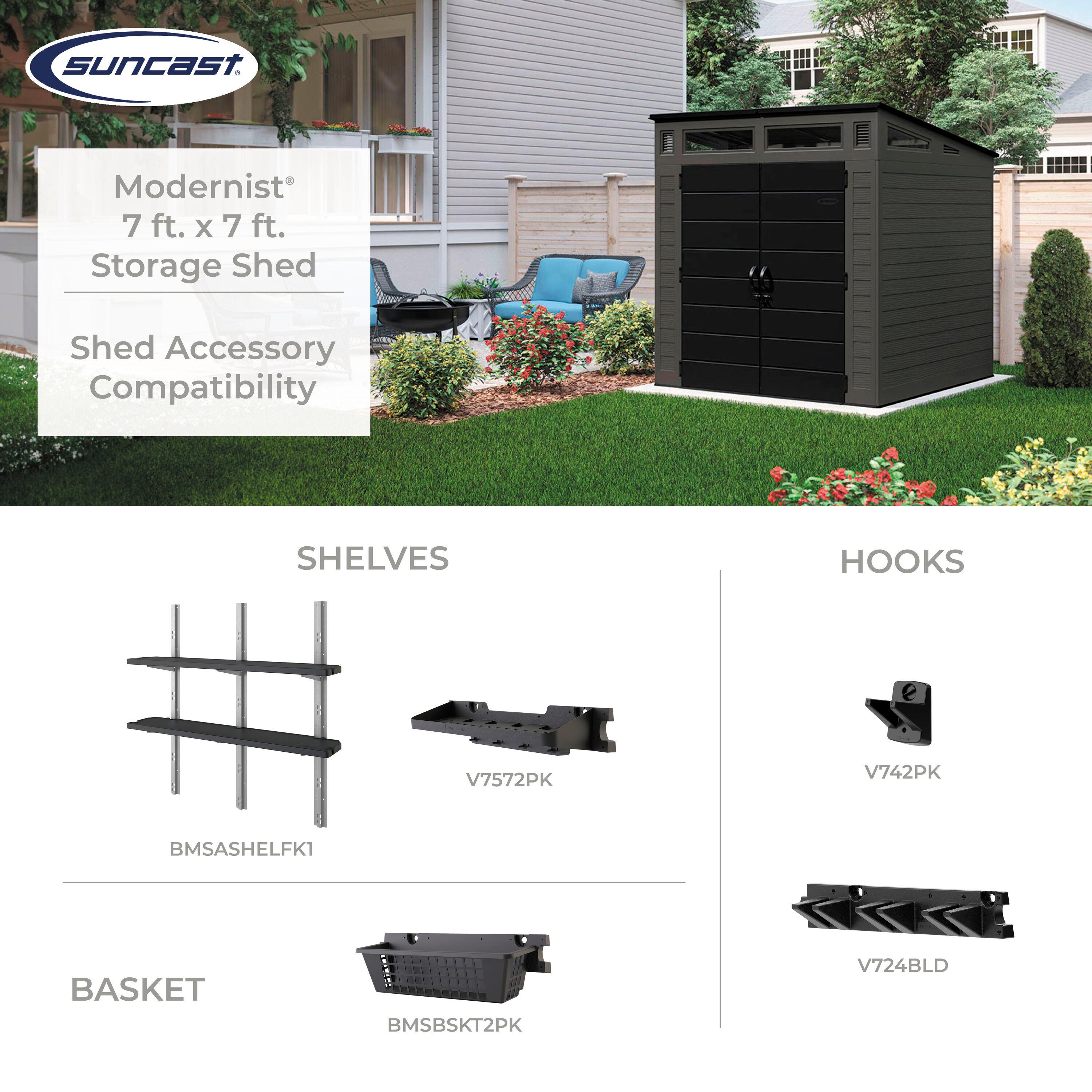 Suncast Suncast Modernist 7 ft. W x 7 ft. D Resin Storage Shed