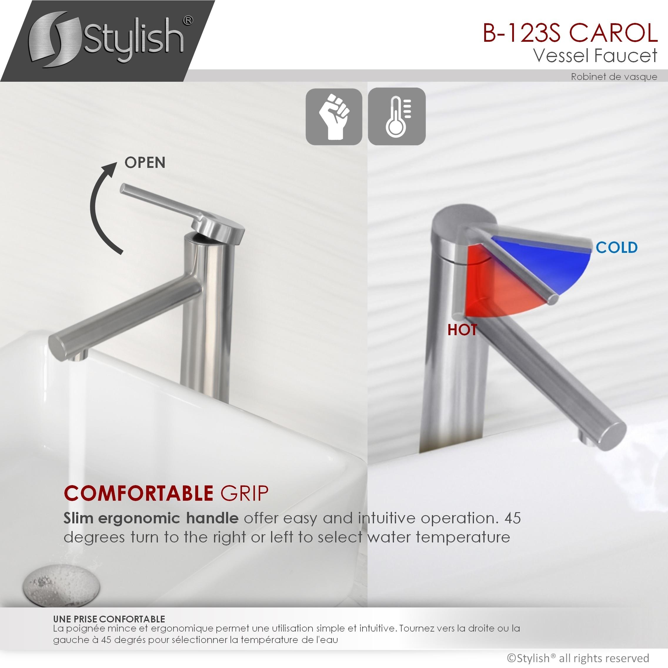 Stylish Aura Carol One-Handle Vessel Bathroom Faucet