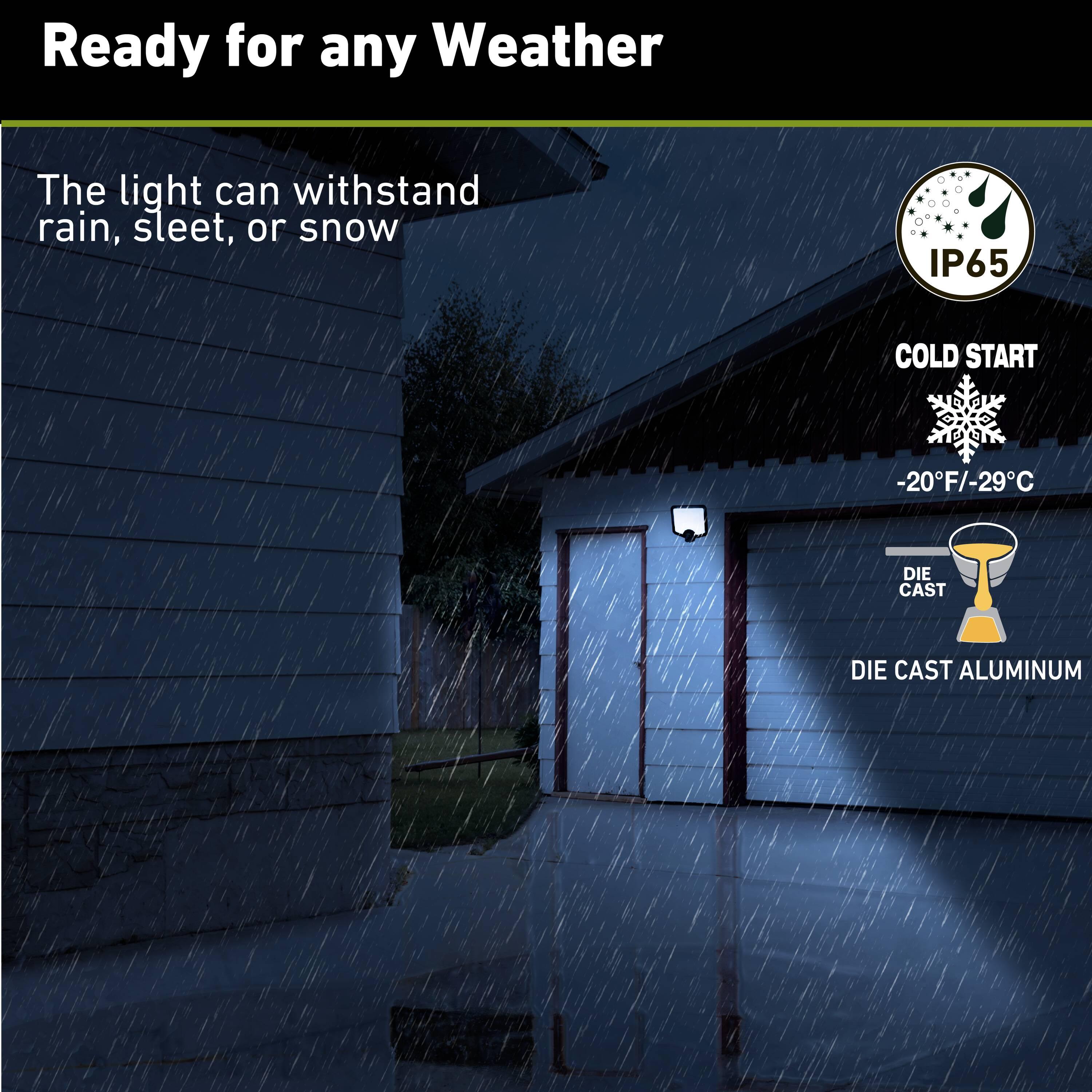 Good Earth Lighting Hyper Bright LED Motion Activated Security Flood - Bronze, 2000 or 7000 Selectable Lumens, 3000K/4000K/5000K Color Selectable Temperature, IP65 Rated