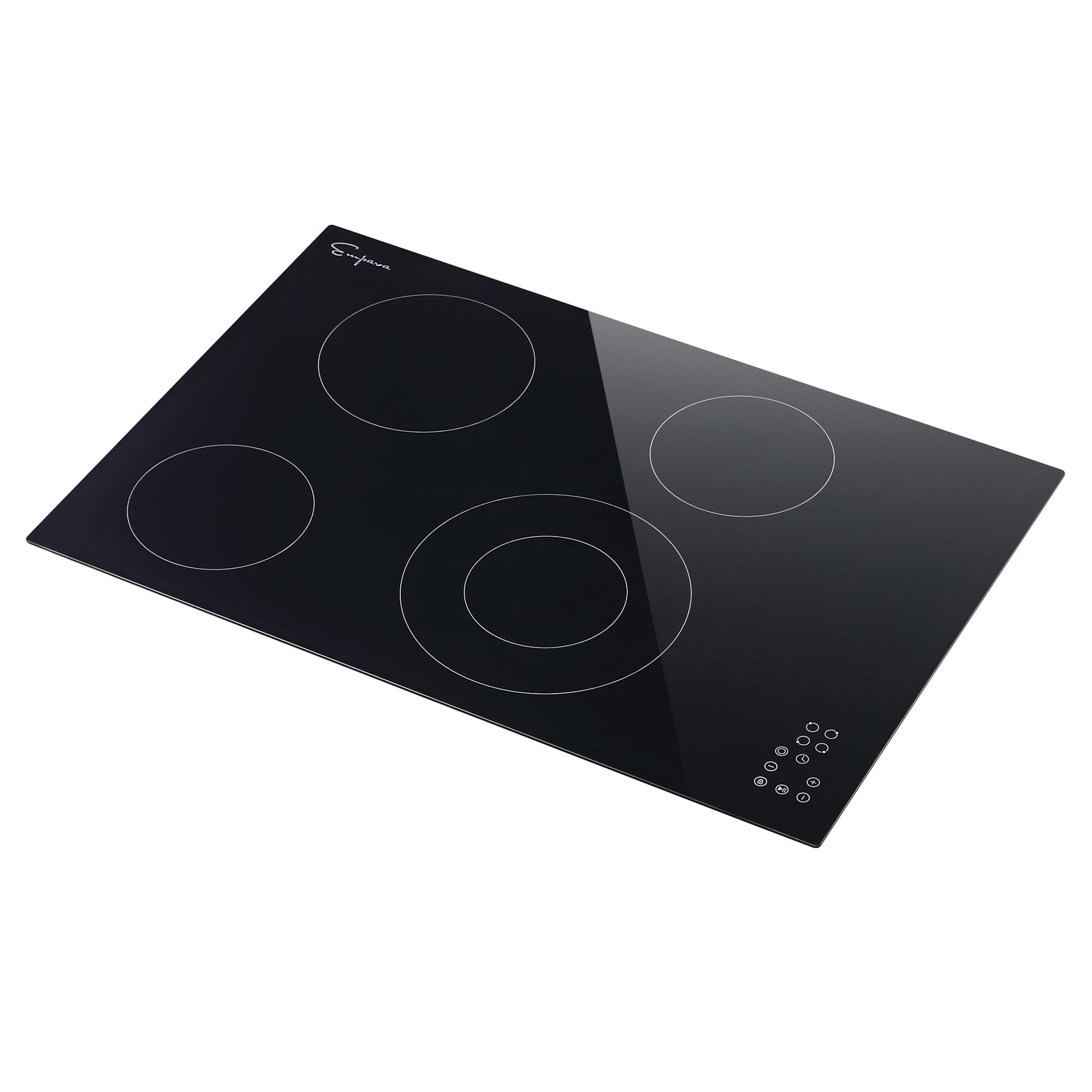 Empava 30" Black Electric 4 Burner Cooktop