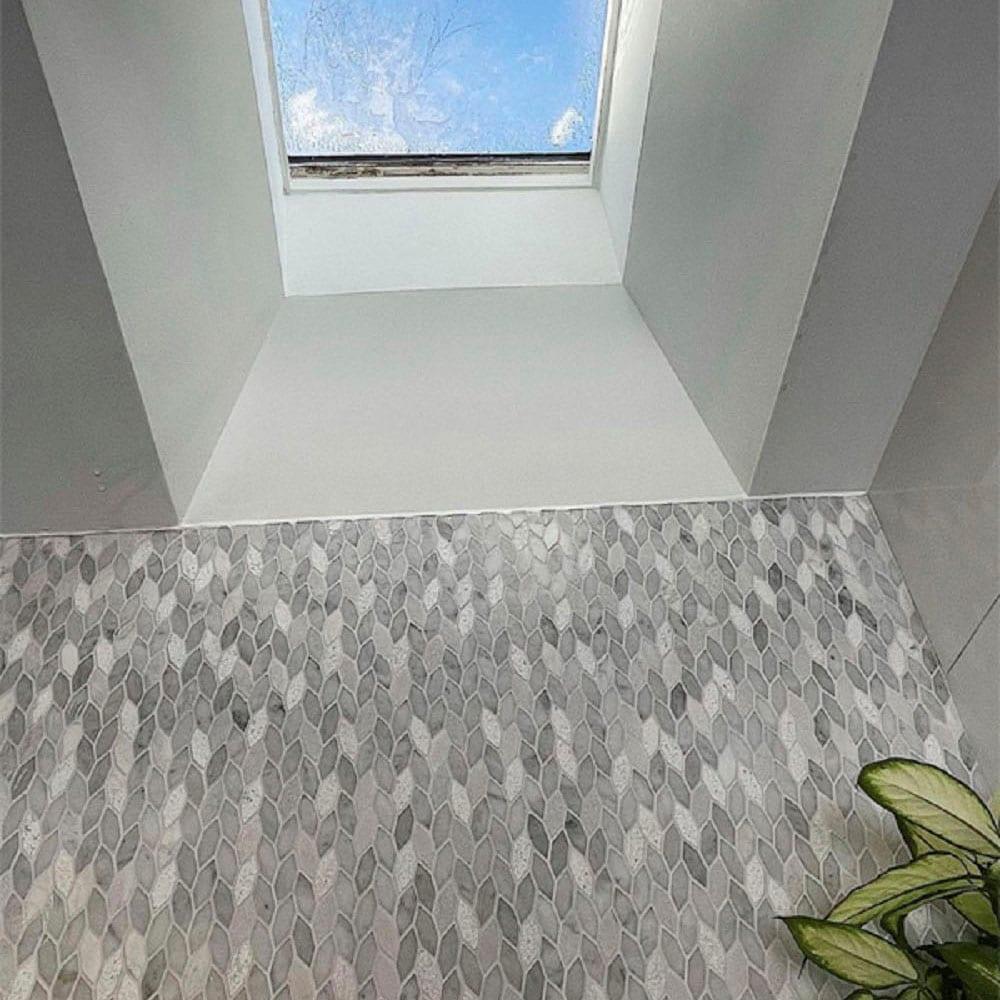 Apollo Tile 11.8 x 12 Wooden Marble Novelty Mosaic Tile